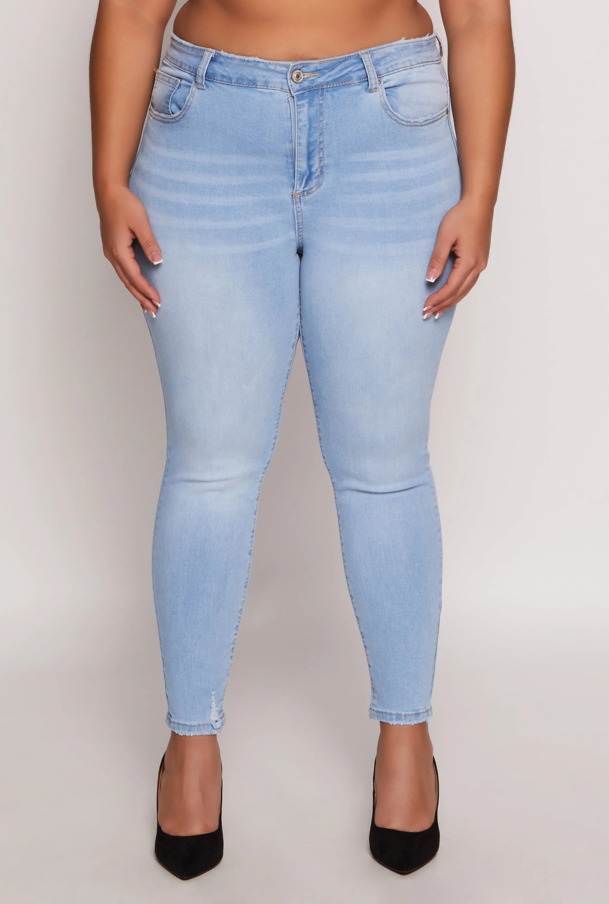 Plus Size WAX Distressed Skinny Jeans sold by Rainbow product image thumbnail 3