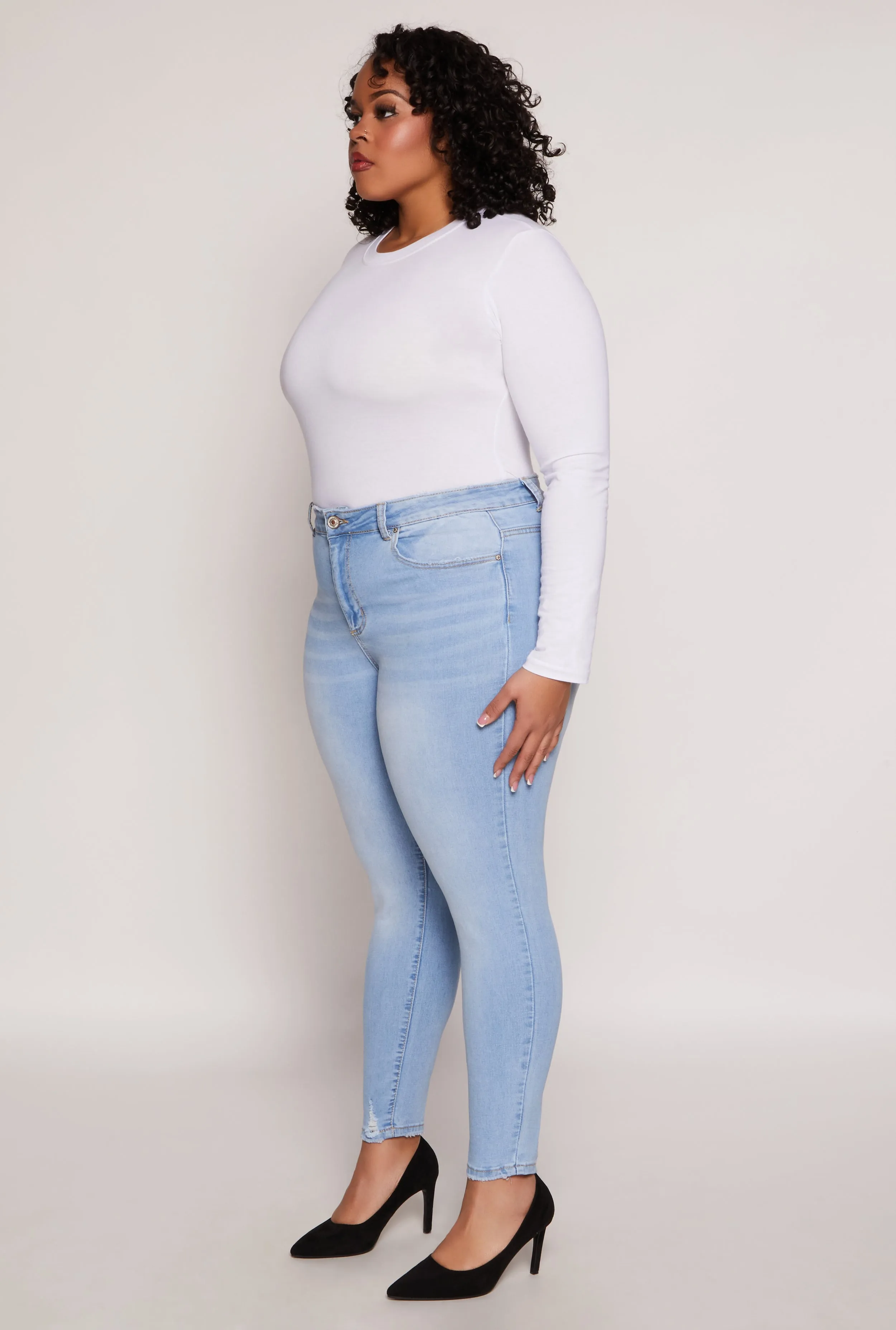 Plus Size WAX Distressed Skinny Jeans sold by Rainbow product image thumbnail 2