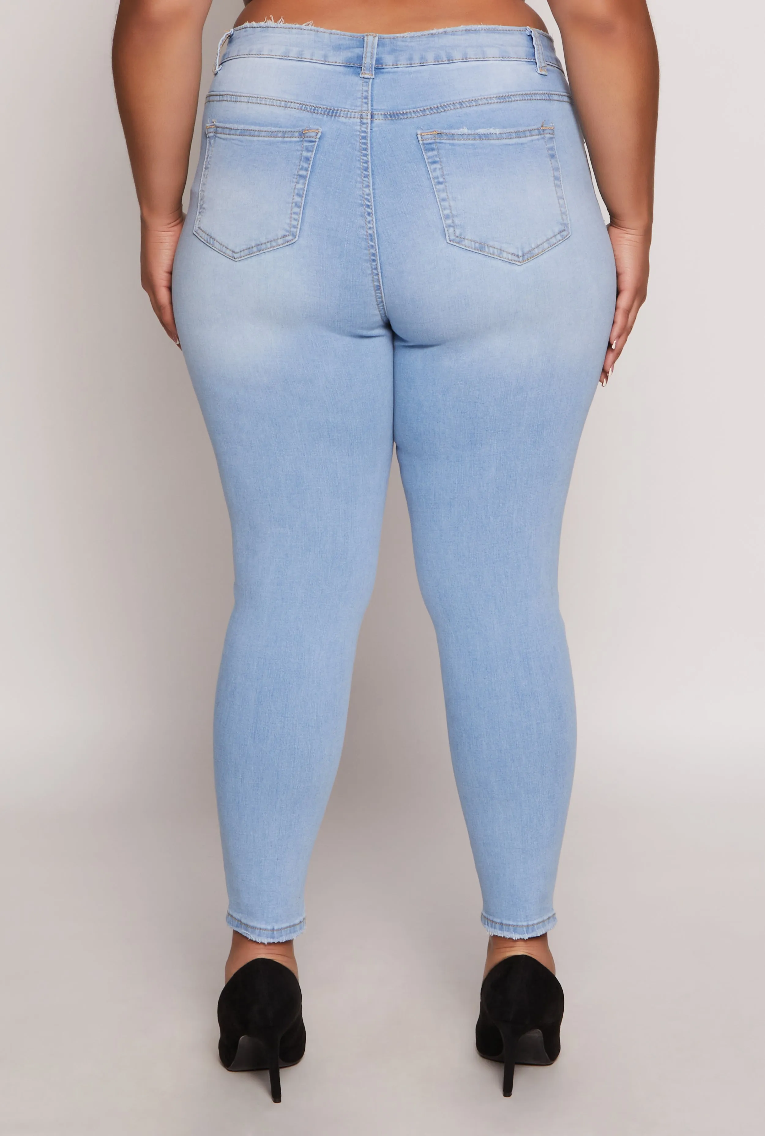 Plus Size WAX Distressed Skinny Jeans sold by Rainbow product image thumbnail 5