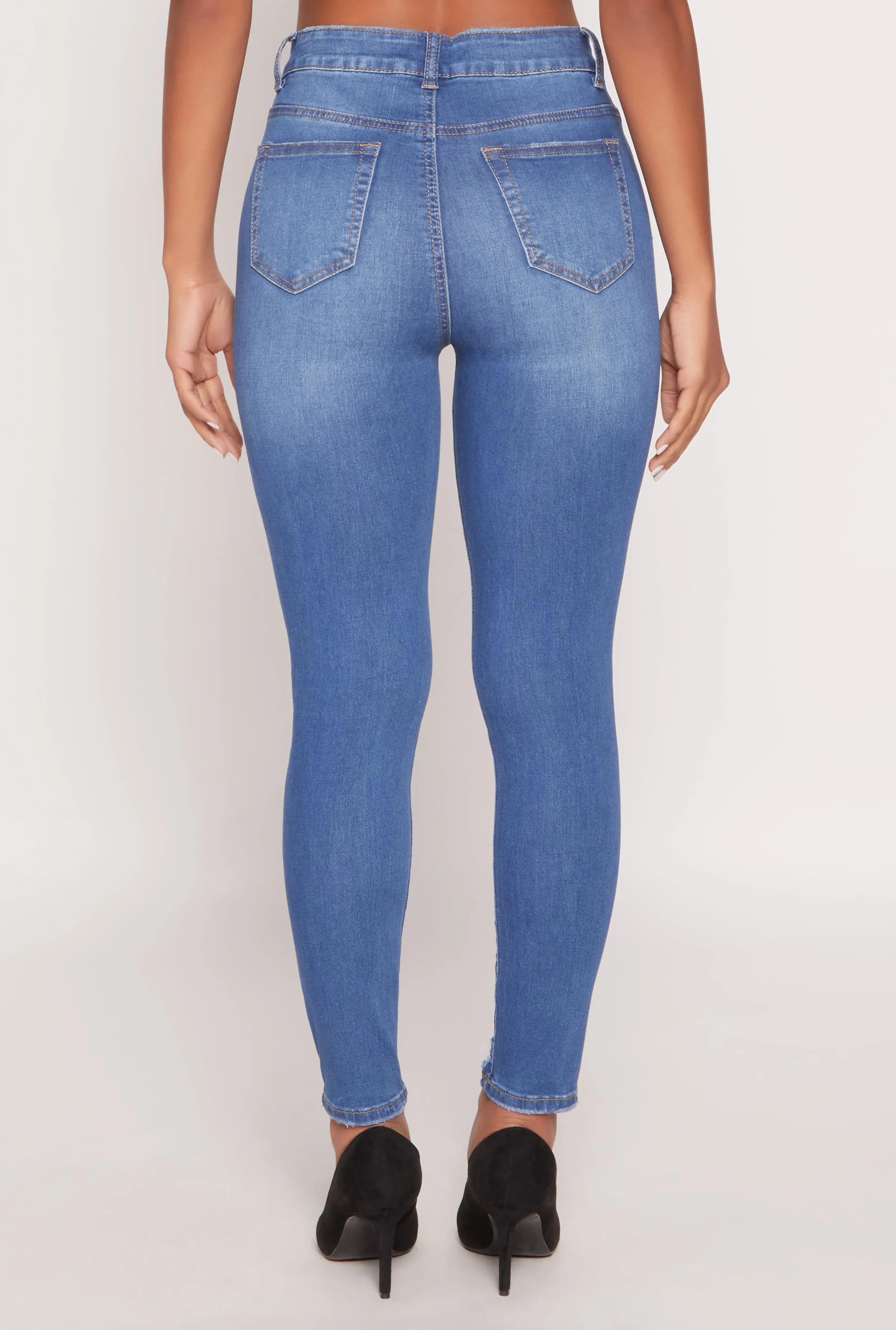 WAX Frayed Detail Skinny Jeans sold by Rainbow product image thumbnail 5