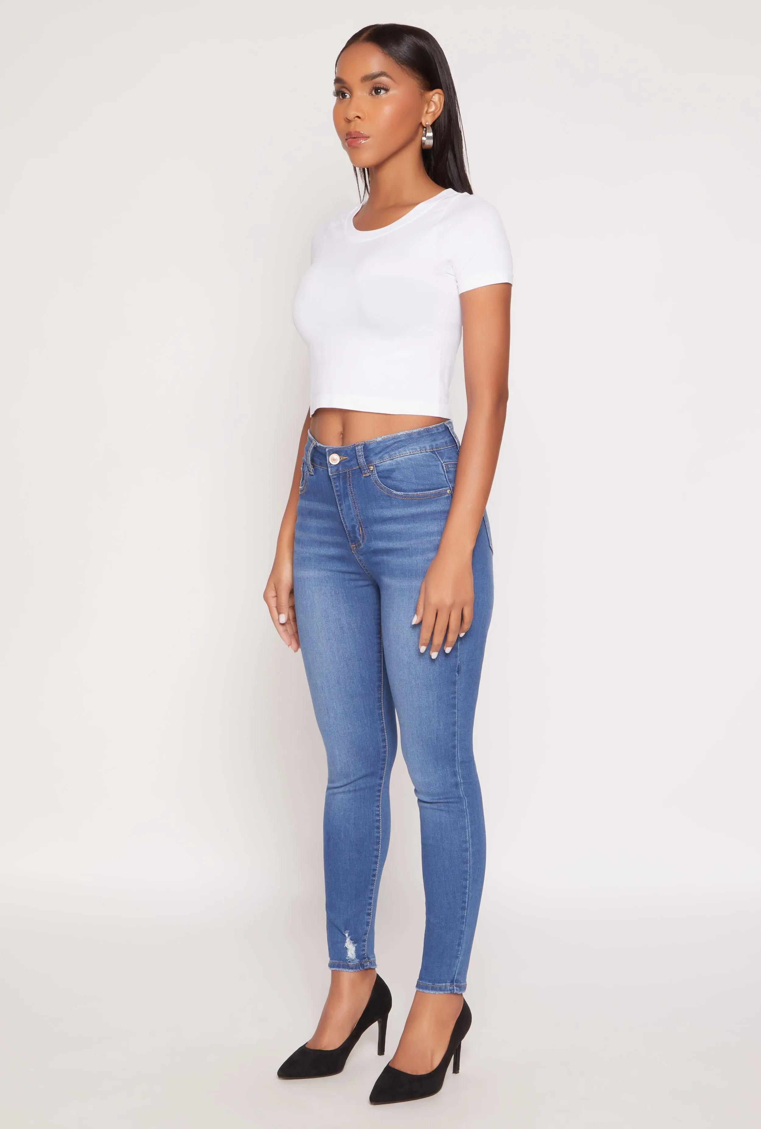 WAX Frayed Detail Skinny Jeans sold by Rainbow product image thumbnail 2