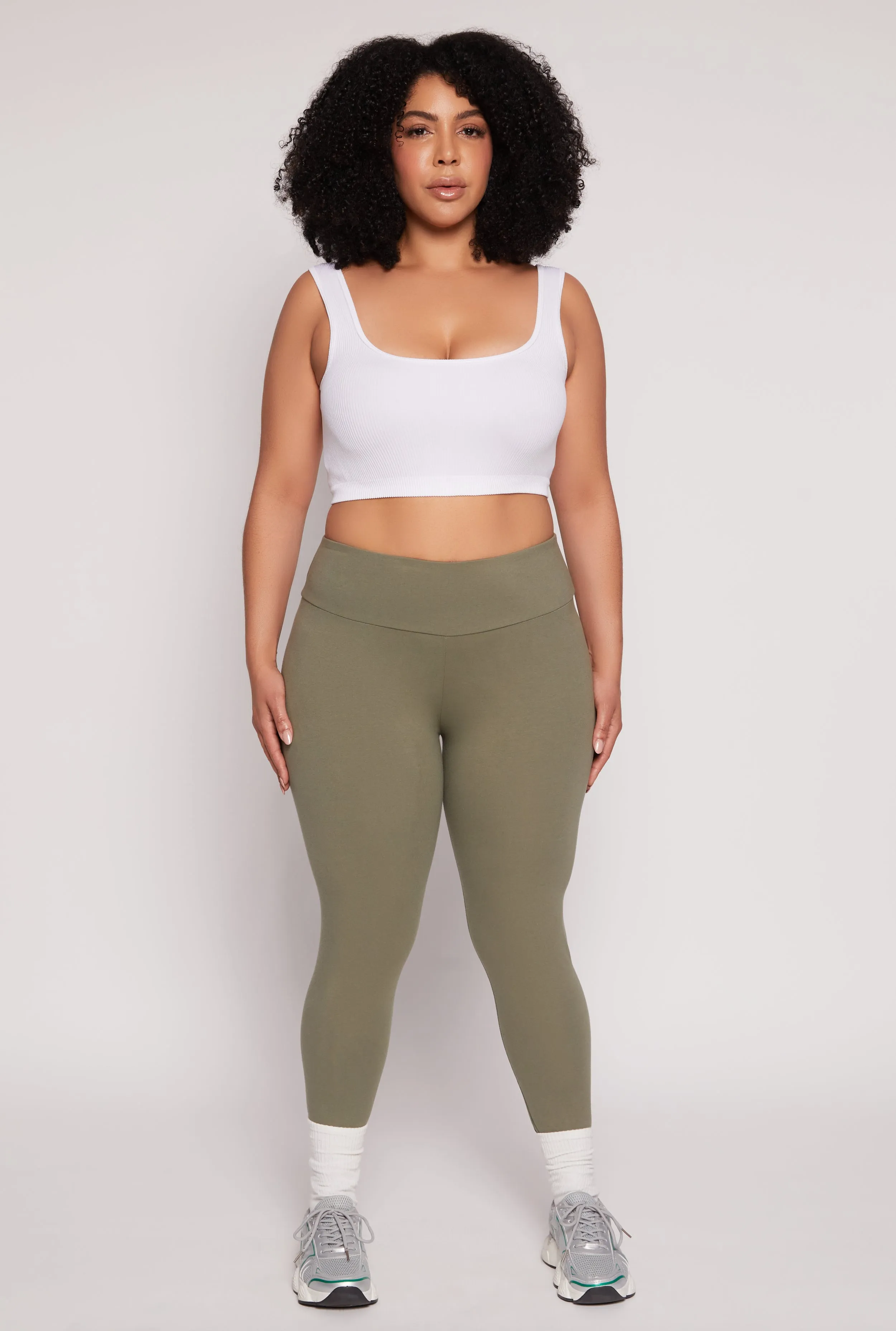 Plus Size High Waist Leggings sold by Rainbow