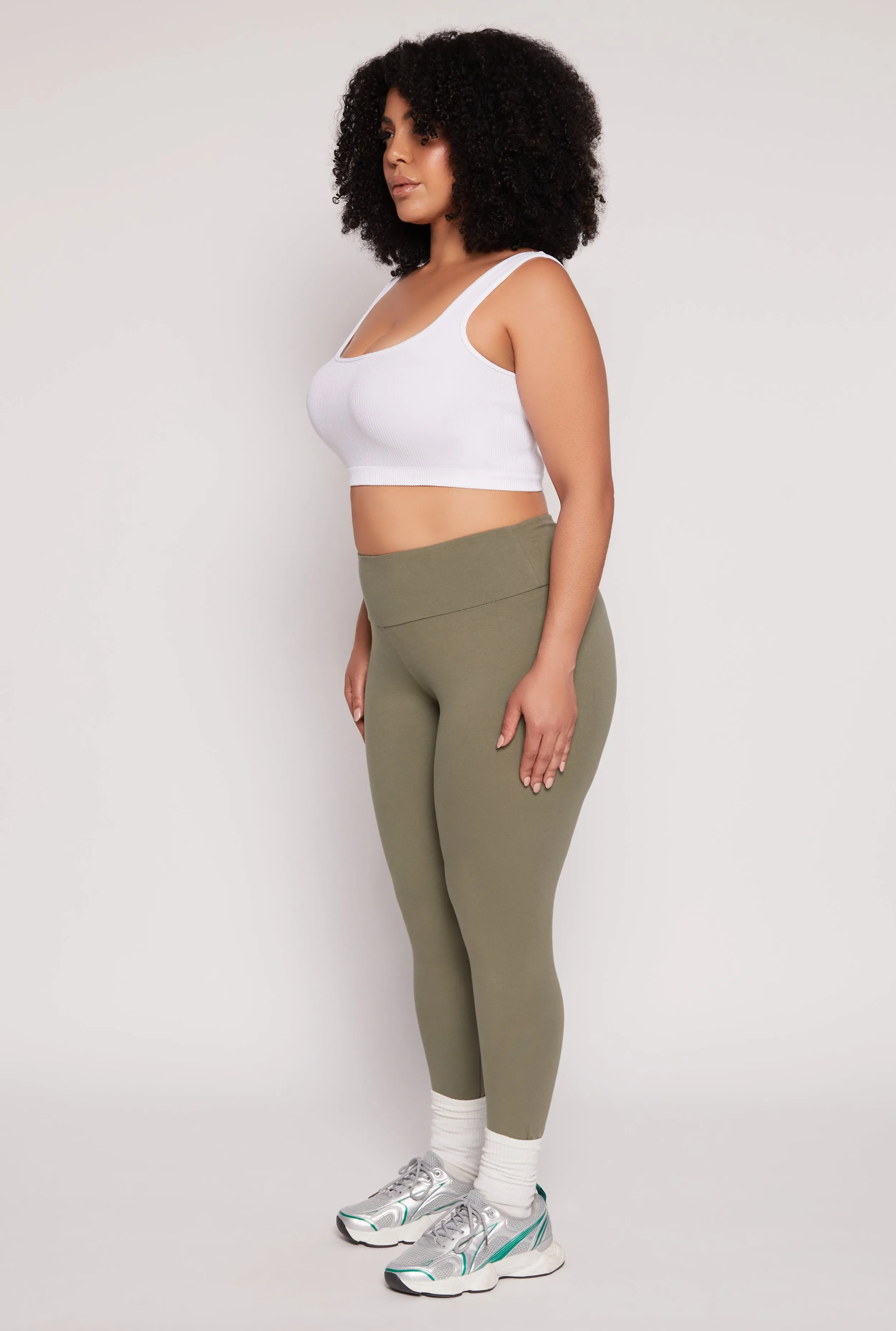 Plus Size High Waist Leggings sold by Rainbow product image thumbnail 2