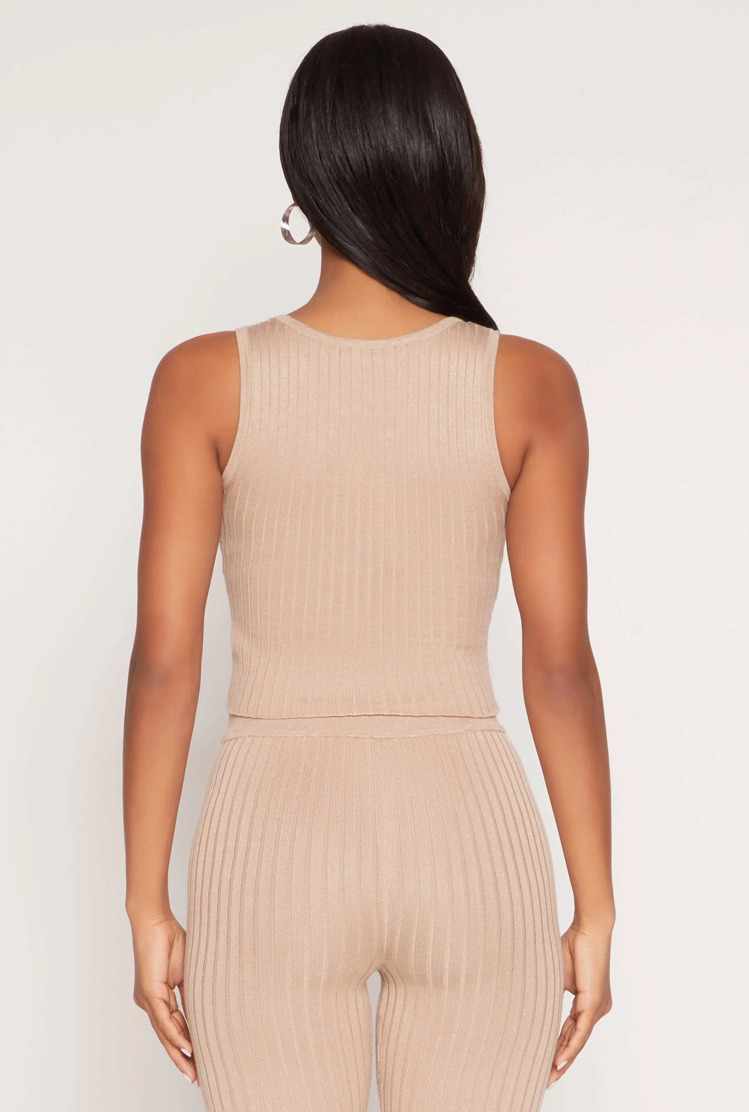 Daisy Ribbed Knit Cropped Tank Top sold by Rainbow product image thumbnail 5