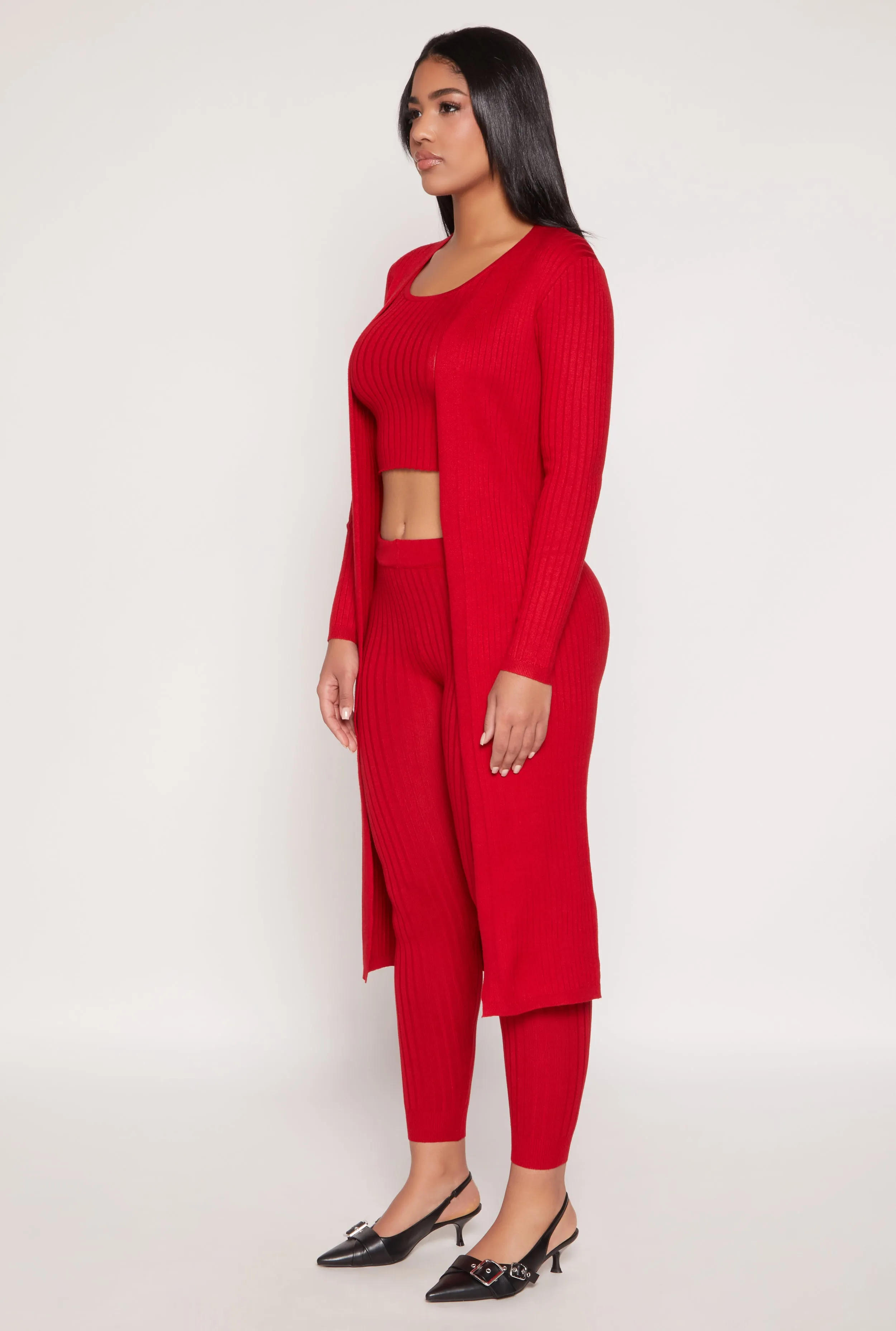 Daisy Ribbed Knit Open Front Duster sold by Rainbow product image thumbnail 2