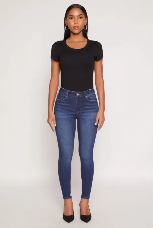 WAX Frayed Detail Skinny Jeans sold by Rainbow