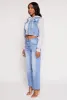 WAX Distressed Hooded Jean Jacket sold by Rainbow