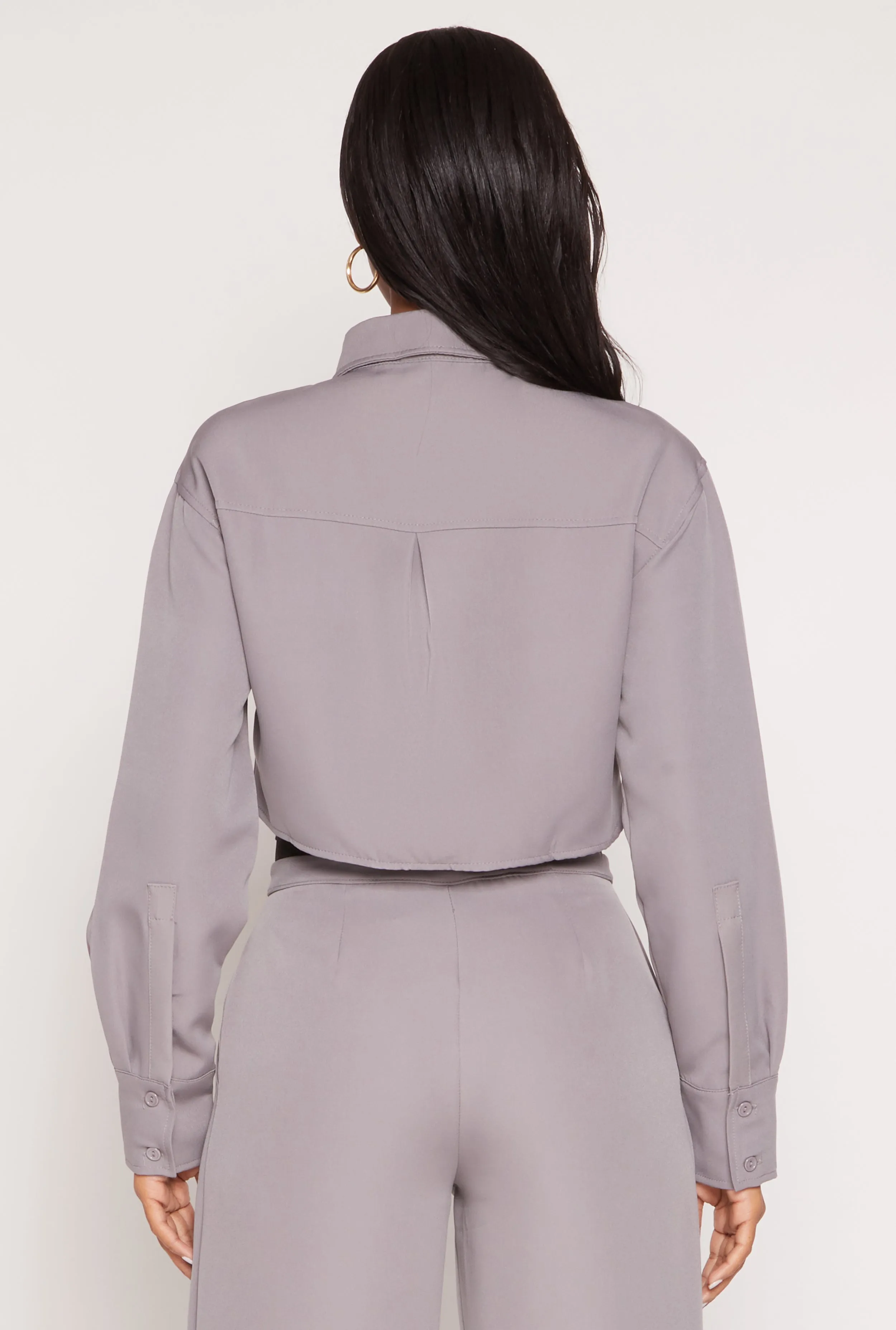 Cargo Pocket Cropped Shirt sold by Rainbow product image thumbnail 5