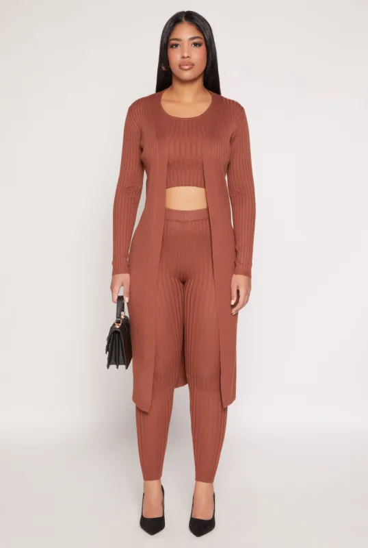 Daisy Ribbed Knit Open Front Duster sold by Rainbow
