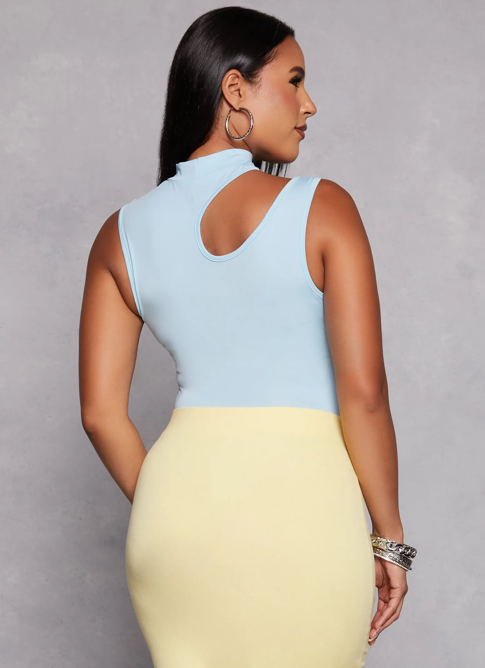 Daisy Asymmetrical Keyhole Tank Bodysuit sold by Rainbow product image thumbnail 3