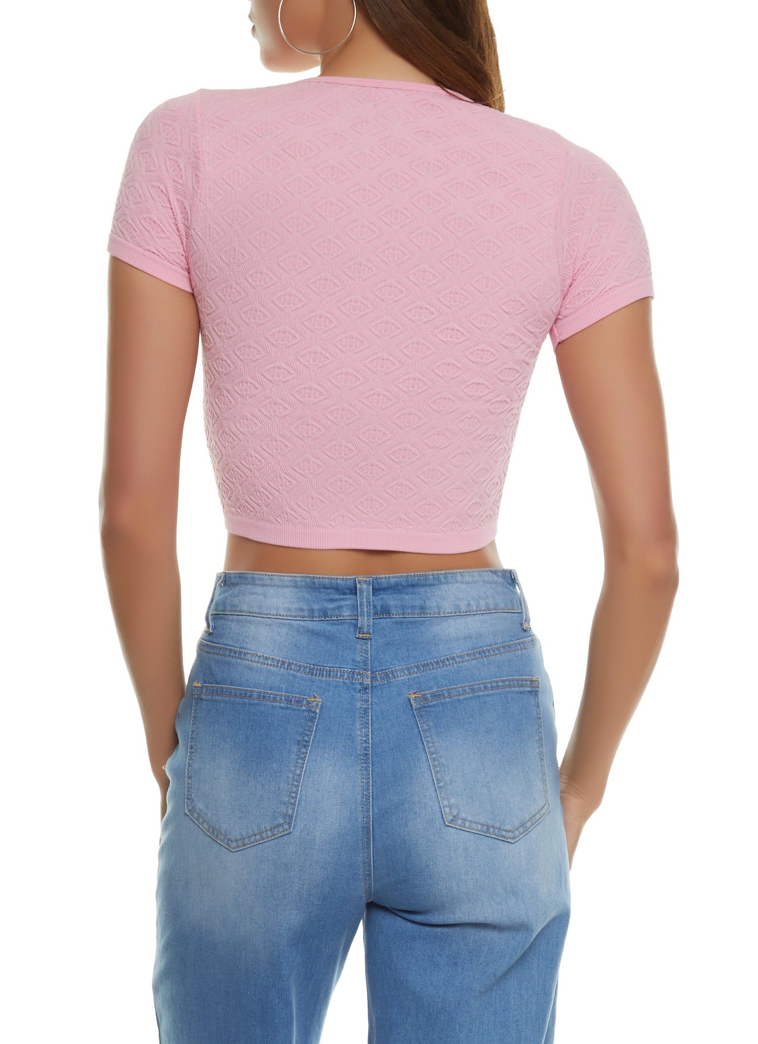 Ruched Drawstring Seamless Crop Top sold by Rainbow product image thumbnail 2