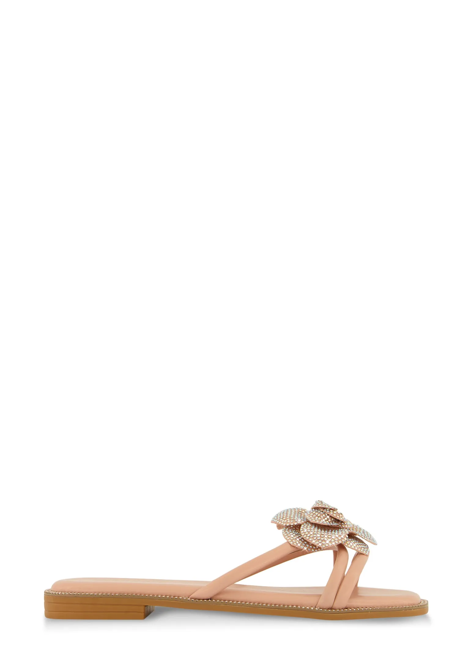 Rhinestone Floral Strappy Flat Sandals sold by Rainbow product image thumbnail 2