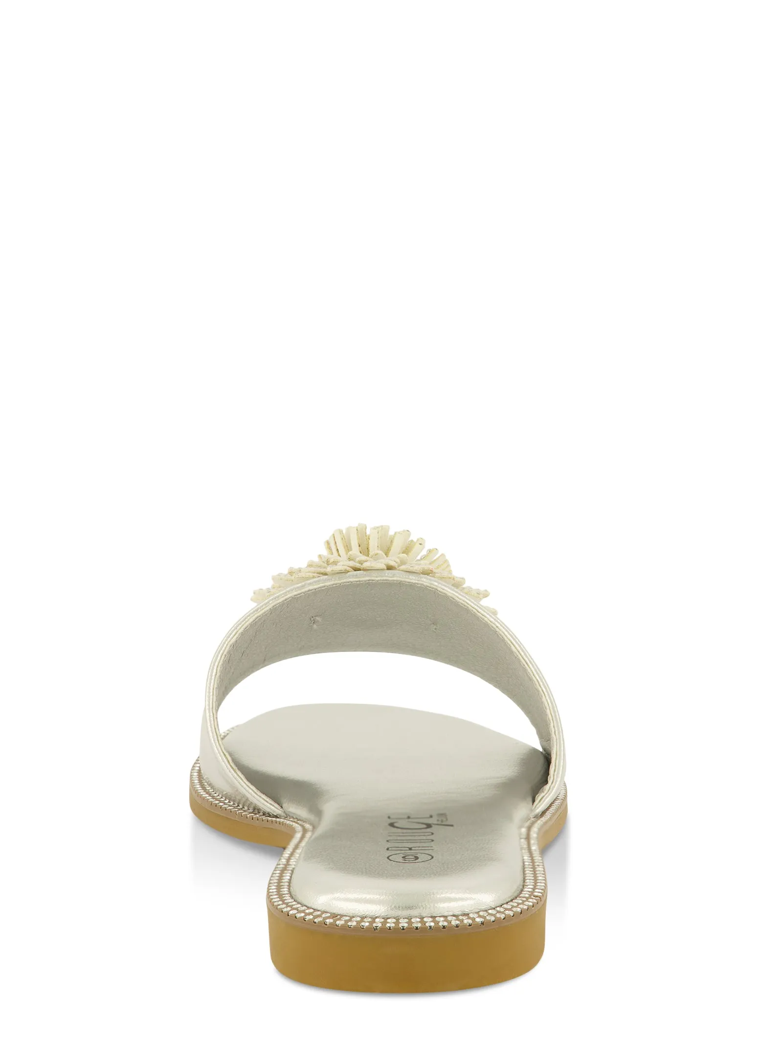 Rhinestone Studded 3D Floral Band Slide Sandals sold by Rainbow product image thumbnail 3