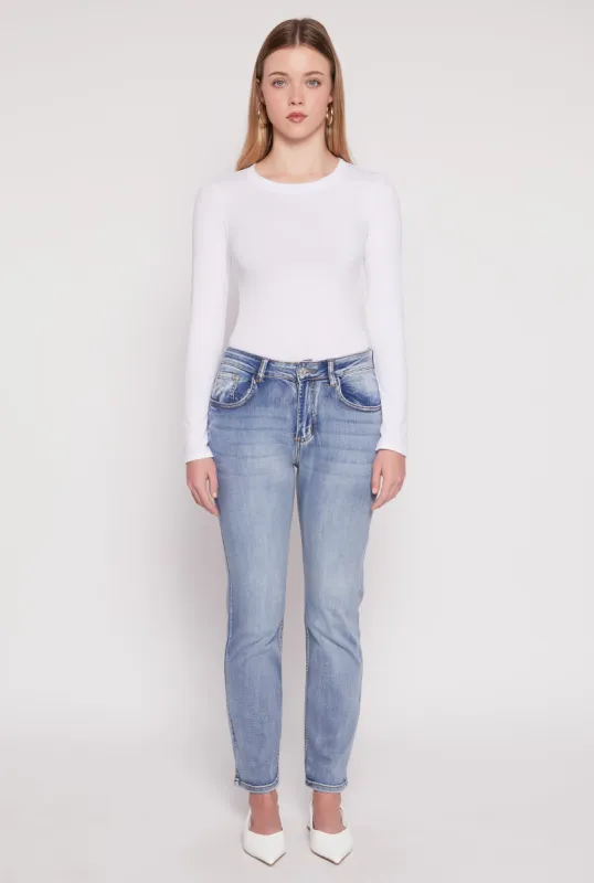 WAX Straight Leg Whiskered Jeans sold by Rainbow