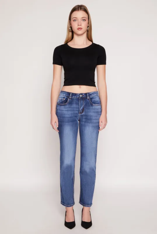 WAX Straight Leg Whiskered Jeans sold by Rainbow