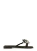Rhinestone Floral Strappy Flat Sandals sold by Rainbow