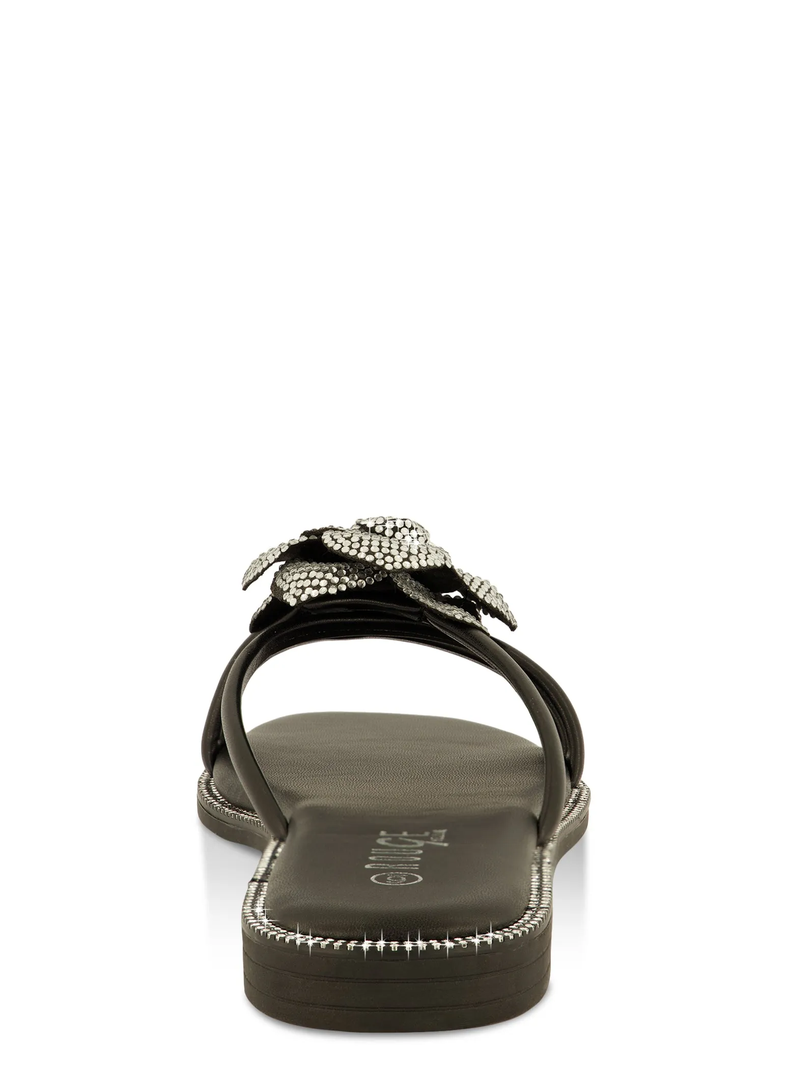 Rhinestone Floral Strappy Flat Sandals sold by Rainbow product image thumbnail 3