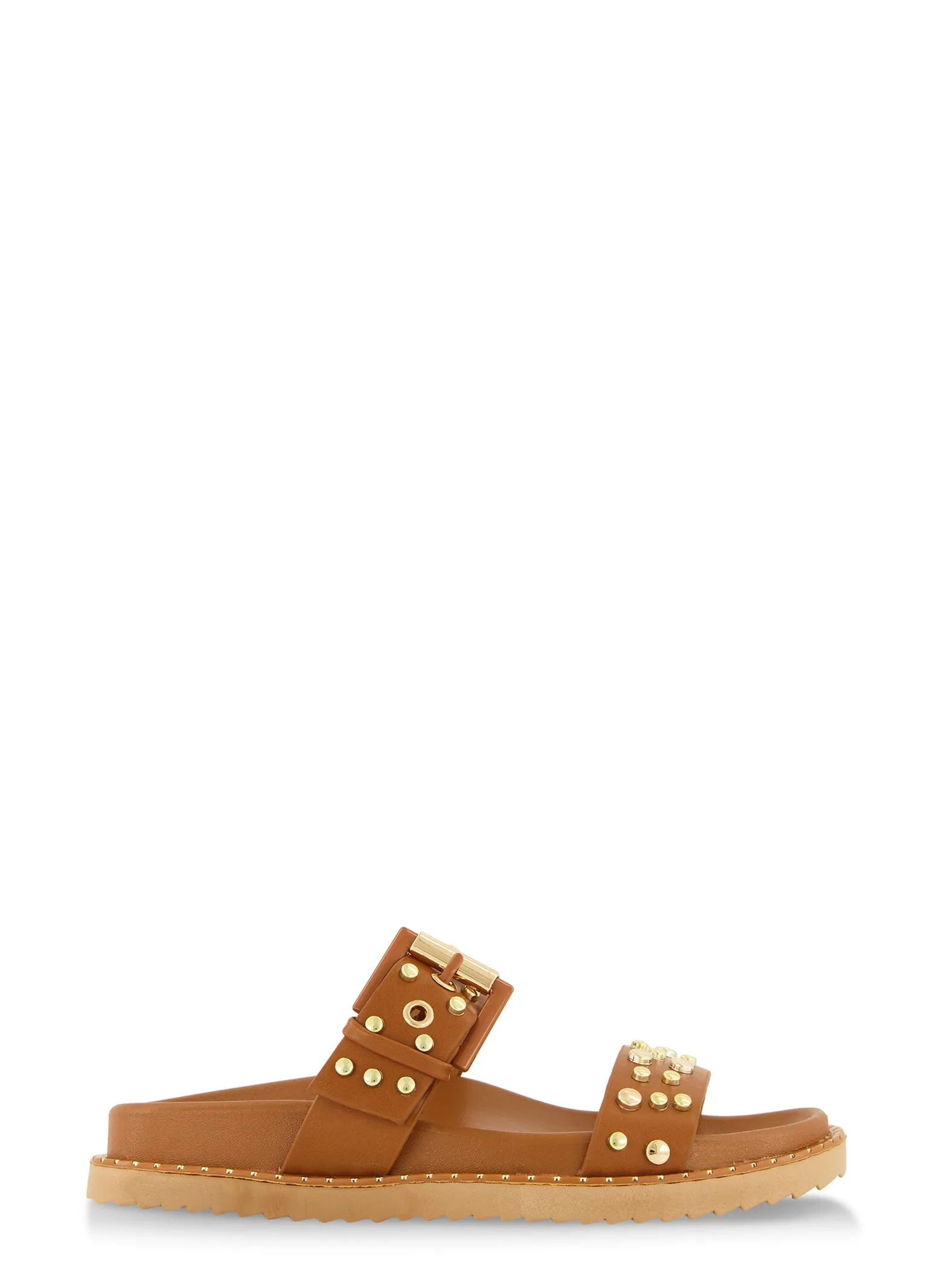 Studded Double Band Footbed Slide Sandals sold by Rainbow product image thumbnail 2
