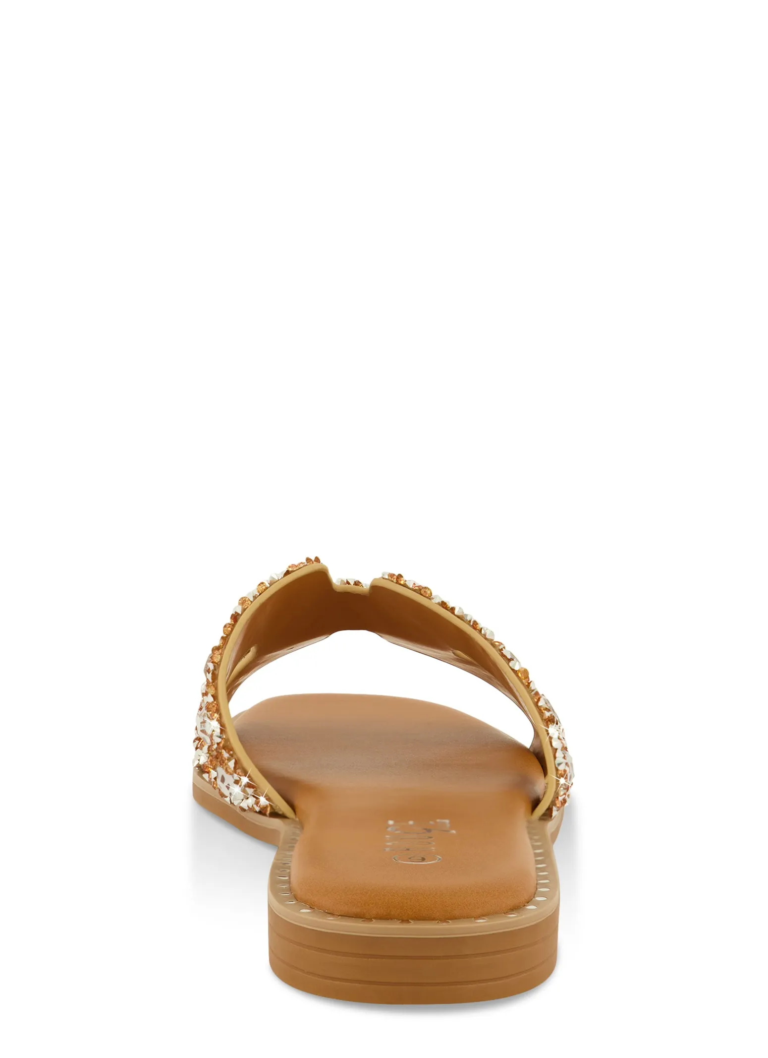 Rhinestone Studded Cut Out Band Slide Sandals sold by Rainbow product image thumbnail 3