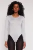 Daisy Crew Neck Long Sleeve Bodysuit sold by Rainbow