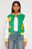 Daisy B Initial Baseball Patch Varsity Jacket sold by Rainbow