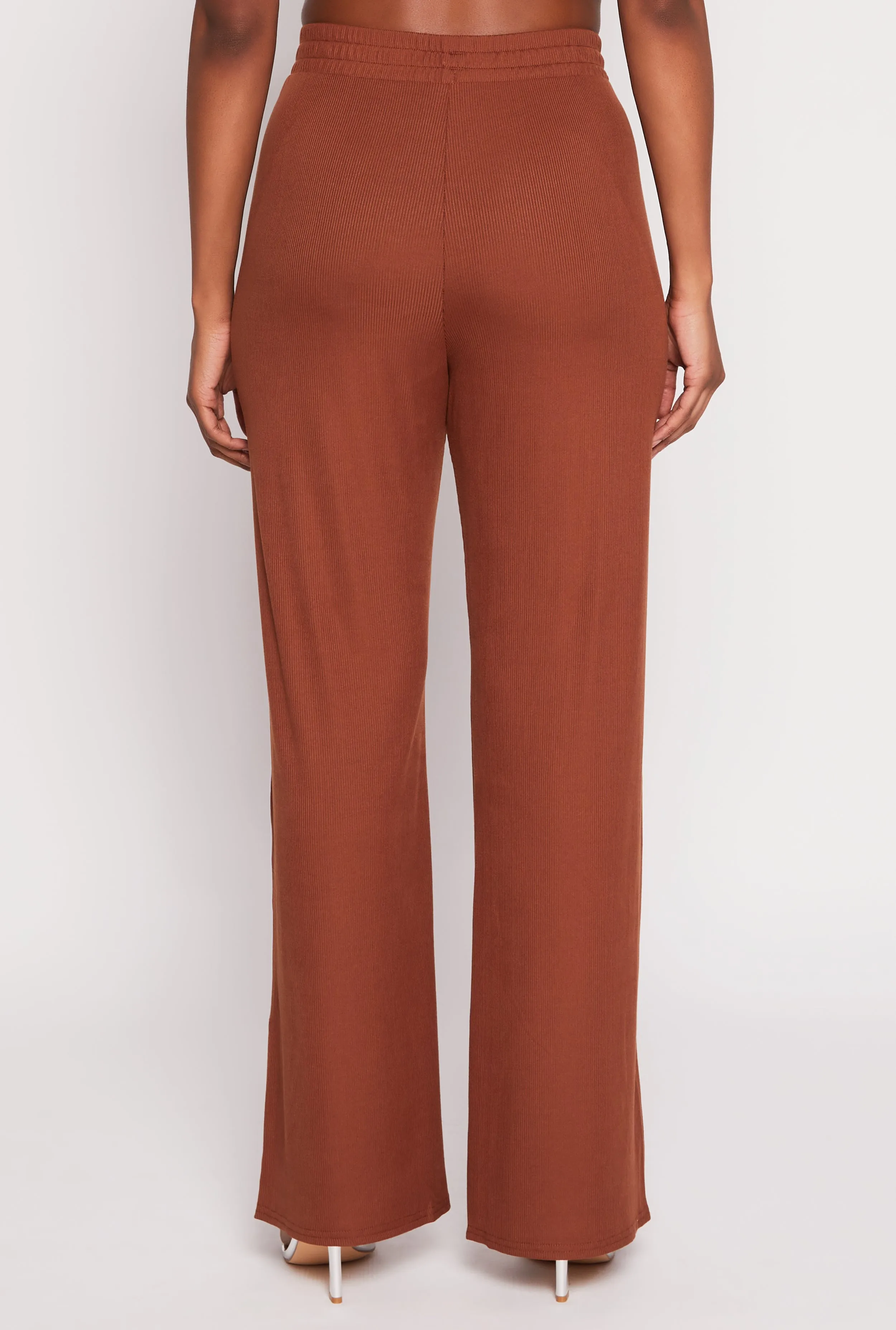 Rib Knit Varsity Stripe Wide Leg Pants sold by Rainbow product image thumbnail 3