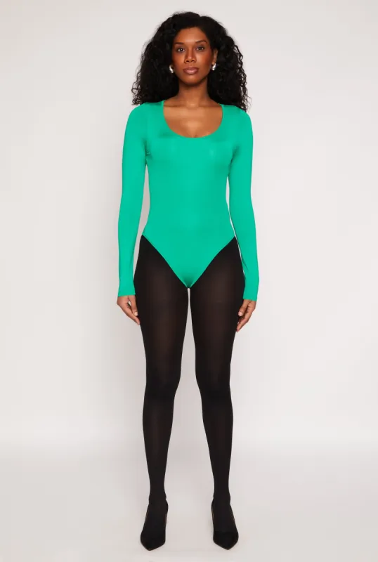 Daisy Scoop Neck Long Sleeve Bodysuit sold by Rainbow