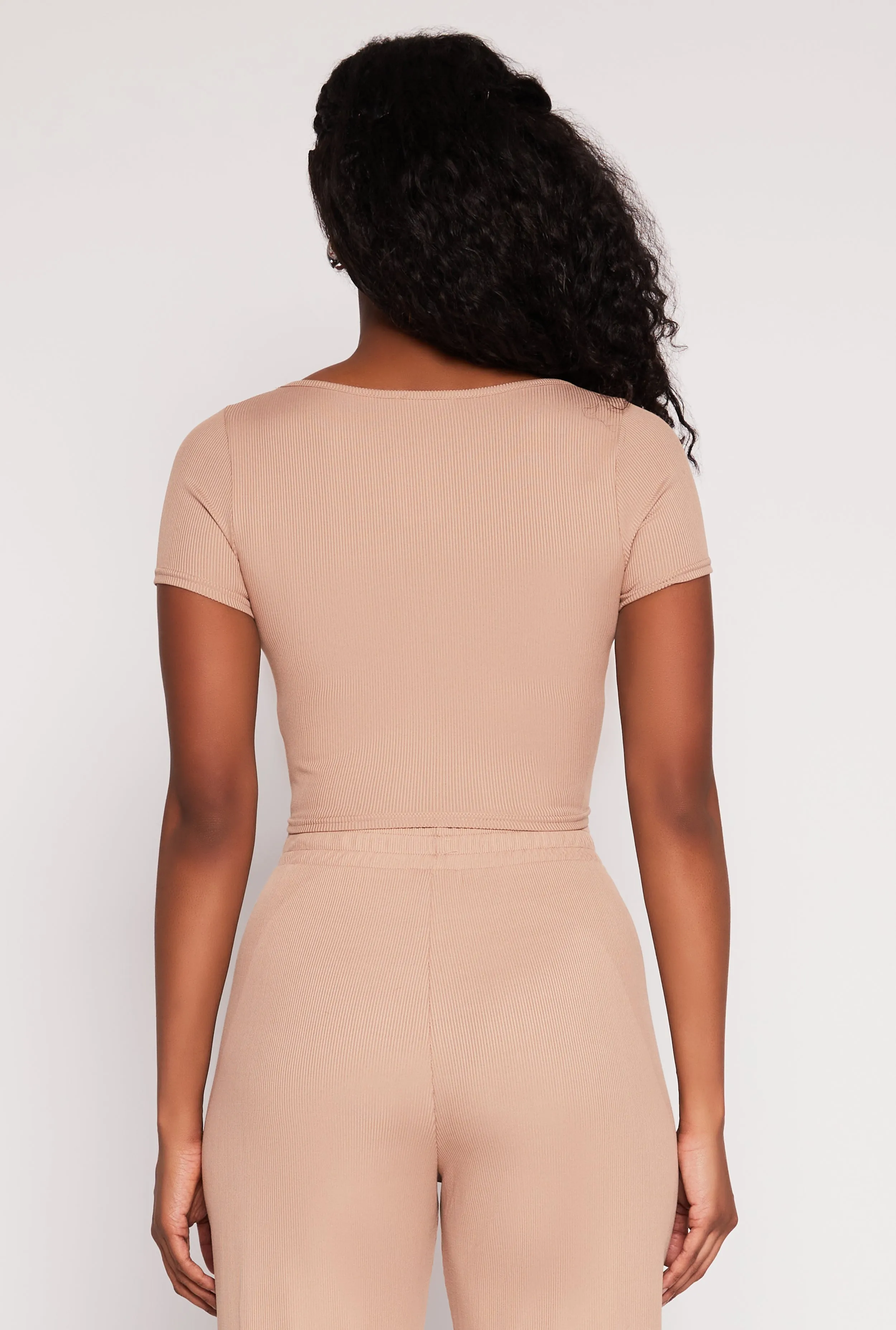 Varsity Stripe Short Sleeve Crop Top sold by Rainbow product image thumbnail 5