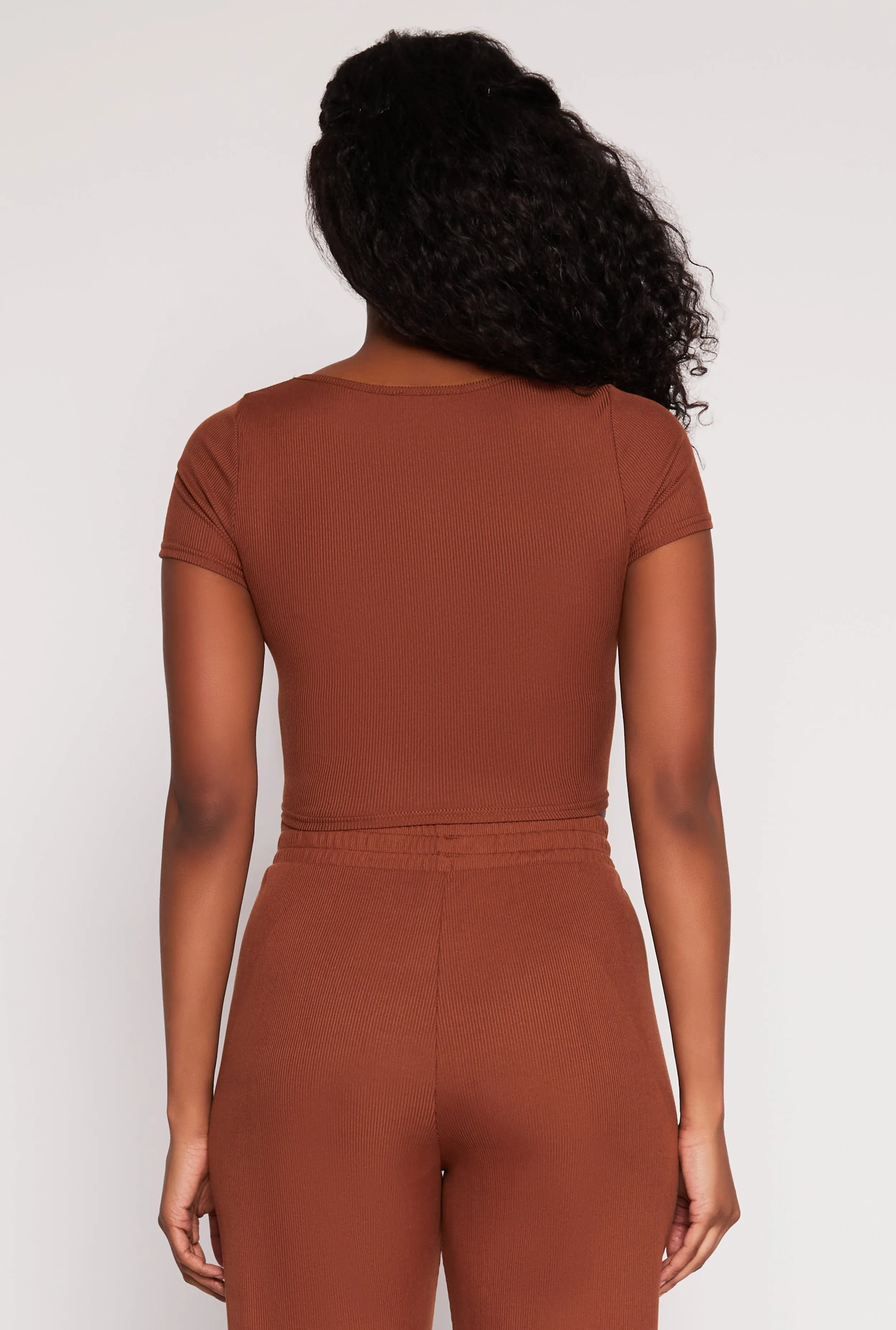 Varsity Stripe Short Sleeve Crop Top sold by Rainbow product image thumbnail 5