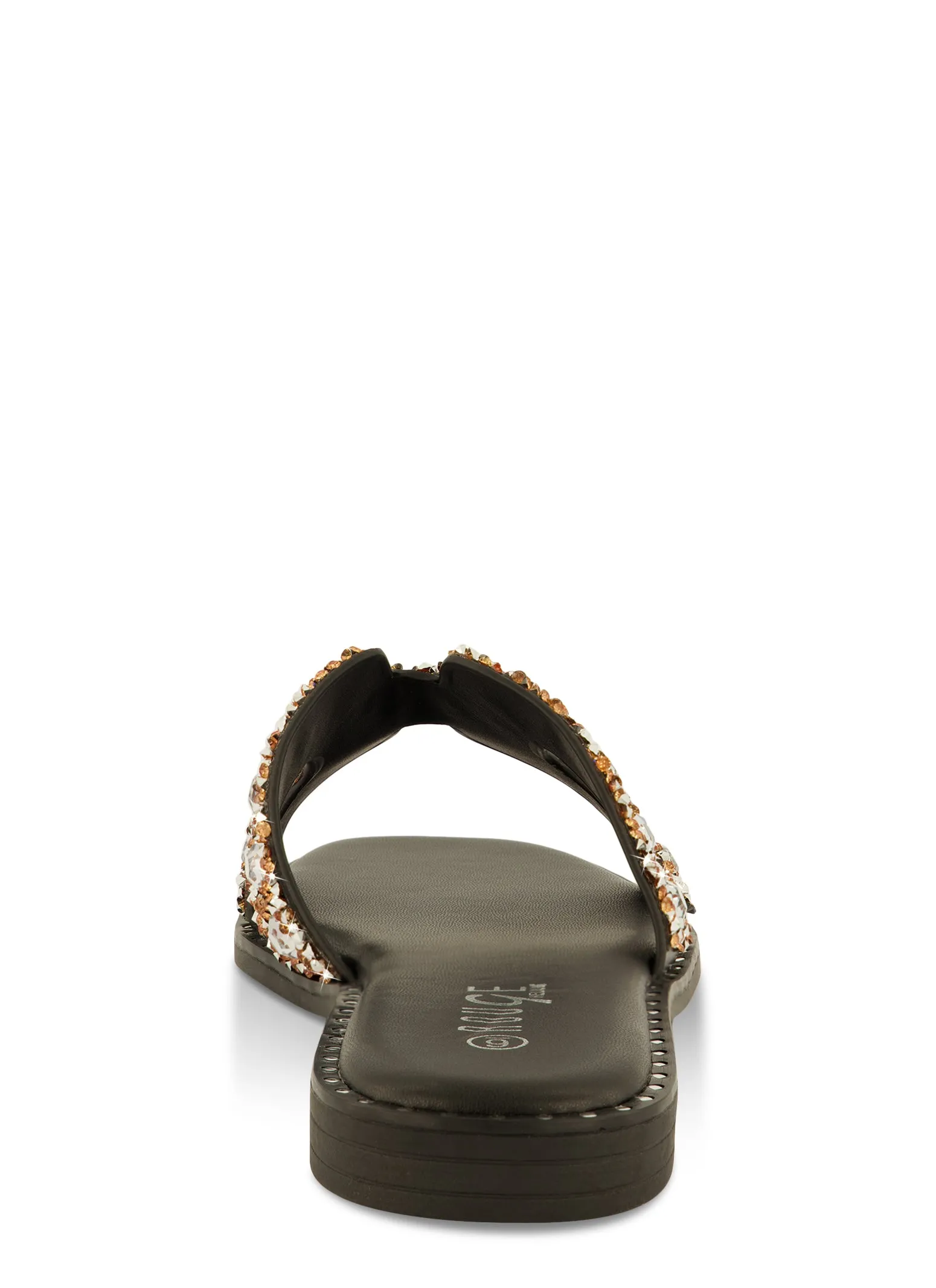 Rhinestone Studded Cut Out Band Slide Sandals sold by Rainbow product image thumbnail 3