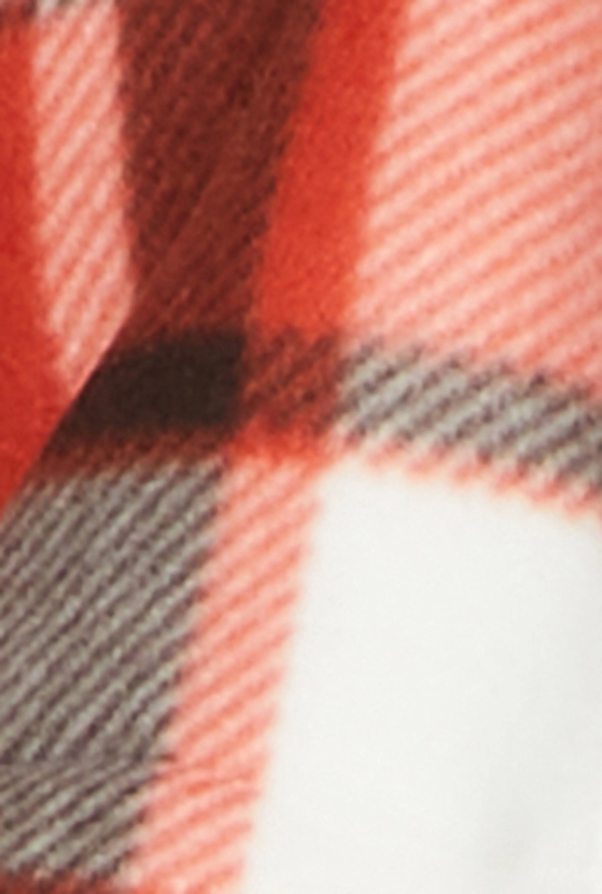 Plaid Sherpa Lined Cropped Button Front Shacket sold by Rainbow product image thumbnail 4