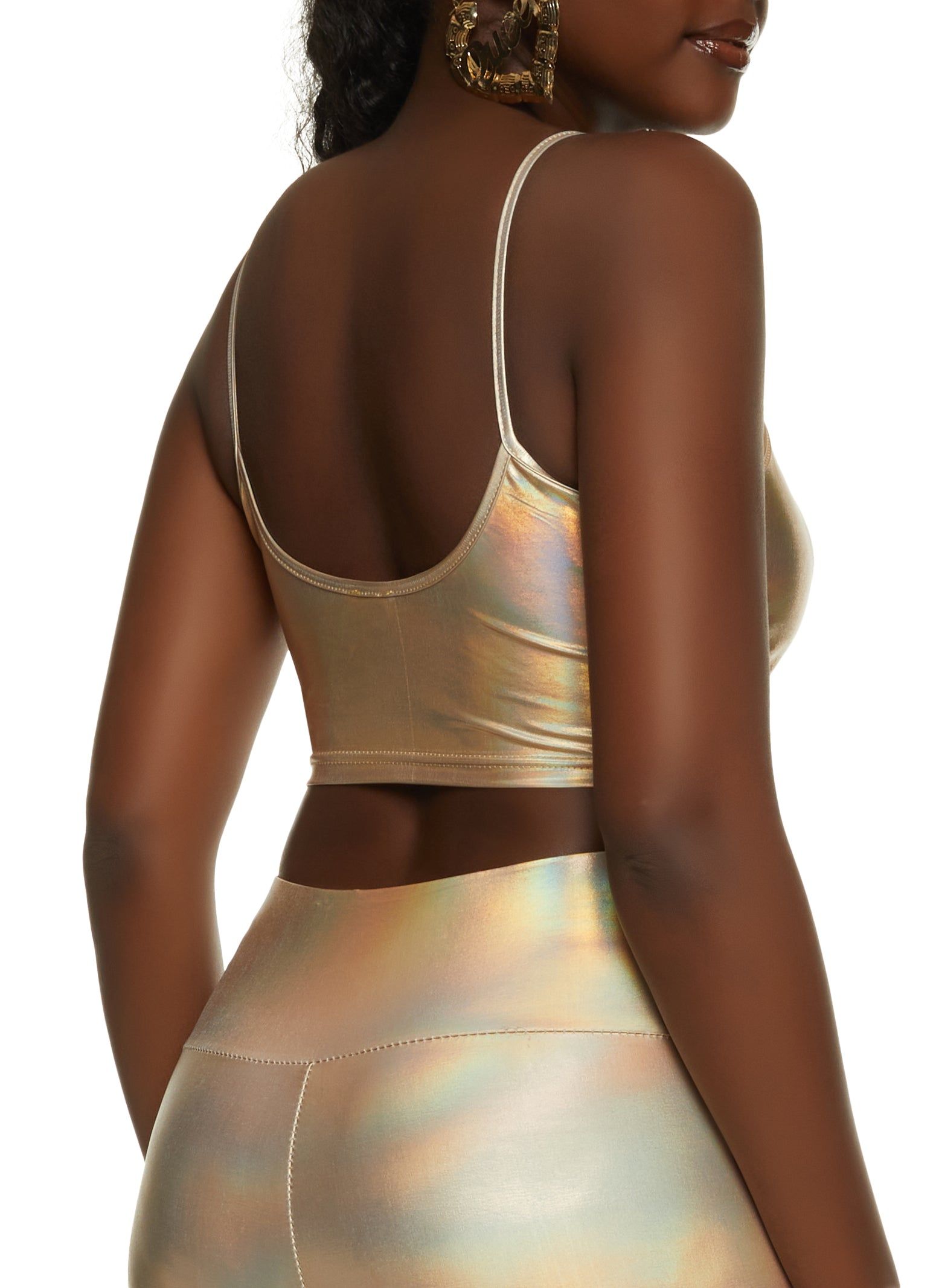 Faux Leather Cropped Cami sold by Rainbow product image thumbnail 3