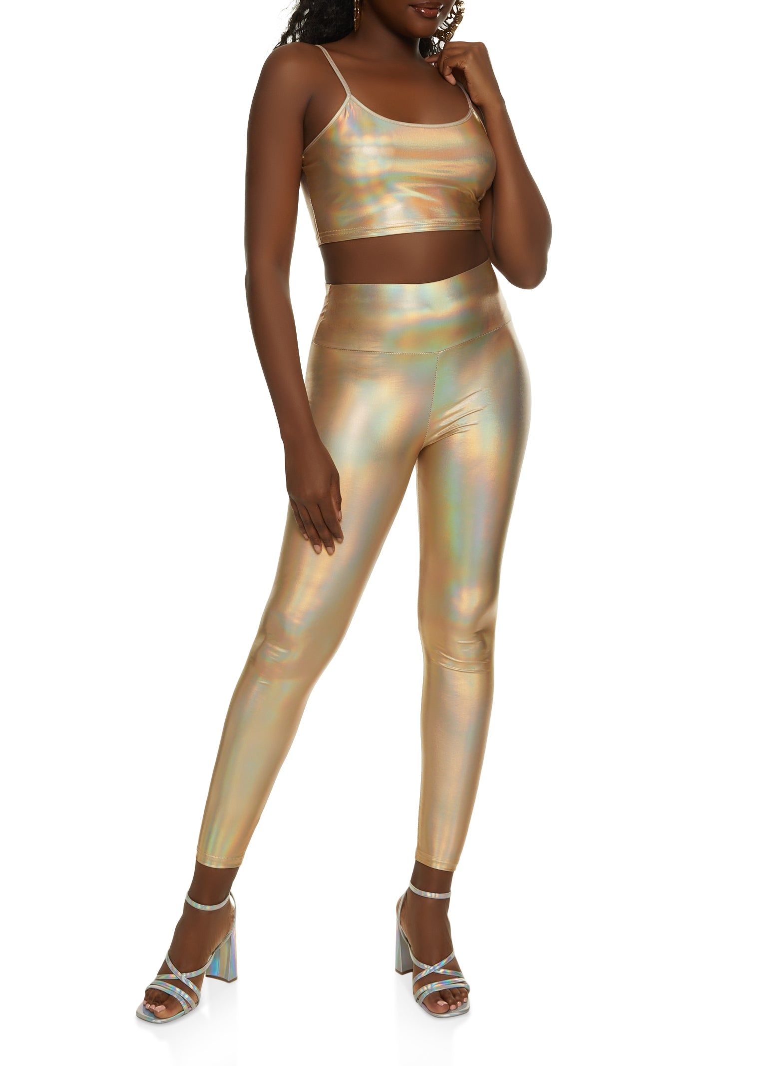 Faux Leather Cropped Cami sold by Rainbow product image thumbnail 2