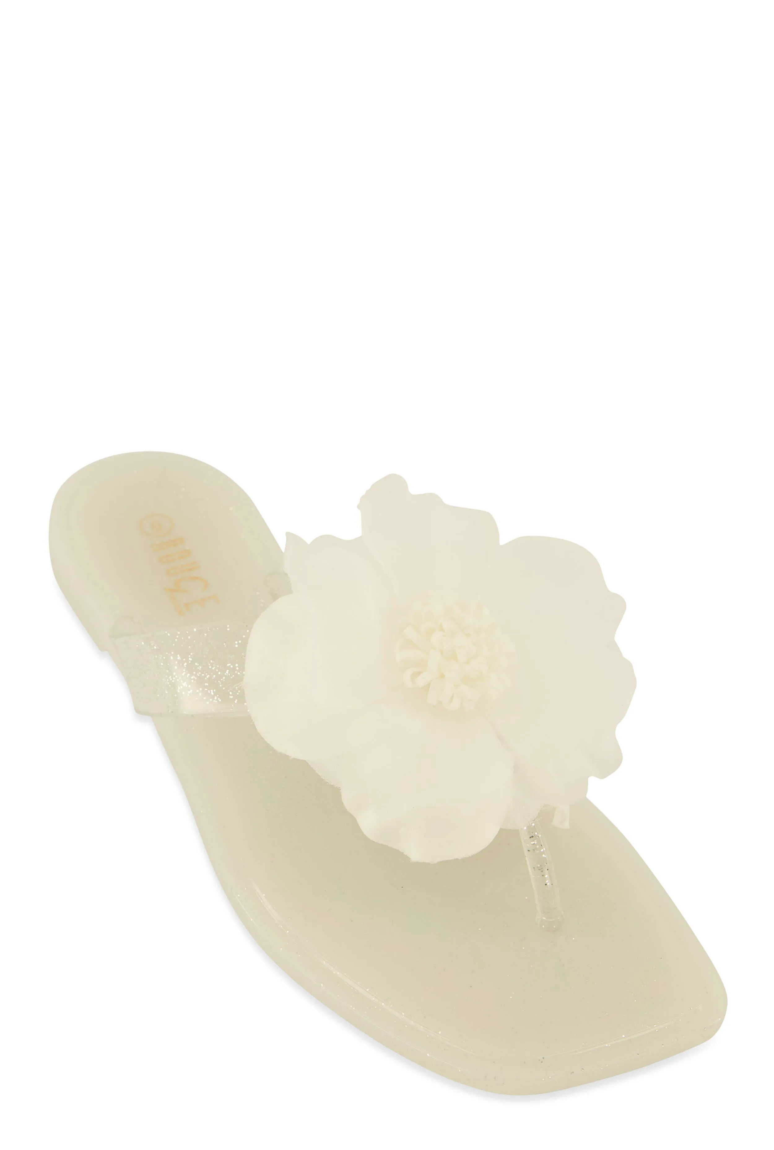 Floral Detail Jelly Thong Sandals sold by Rainbow