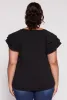 Plus Size Tiered Flutter Sleeve Blouse sold by Rainbow