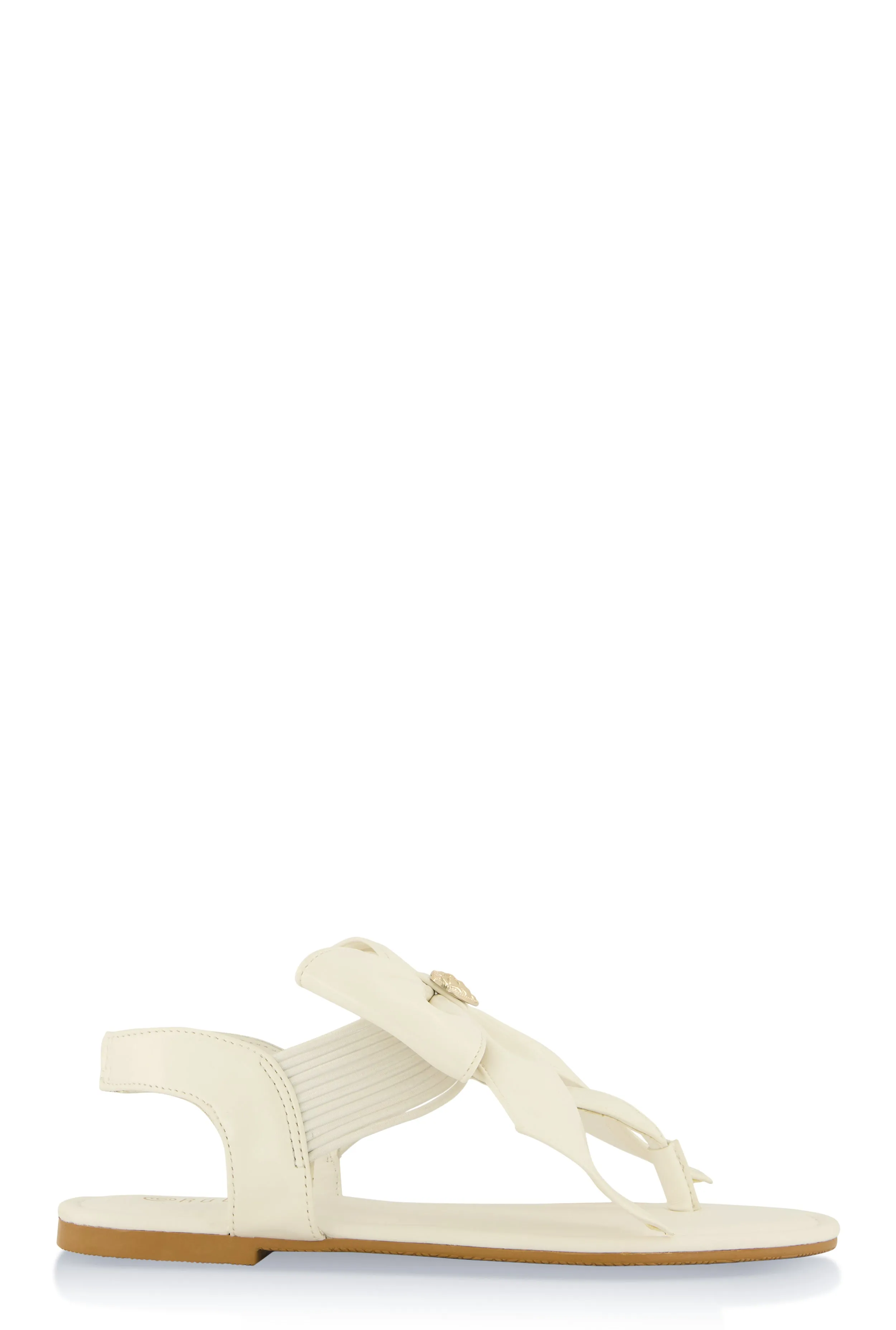 Heart Charm Bow Corded Thong Sandals sold by Rainbow product image thumbnail 2