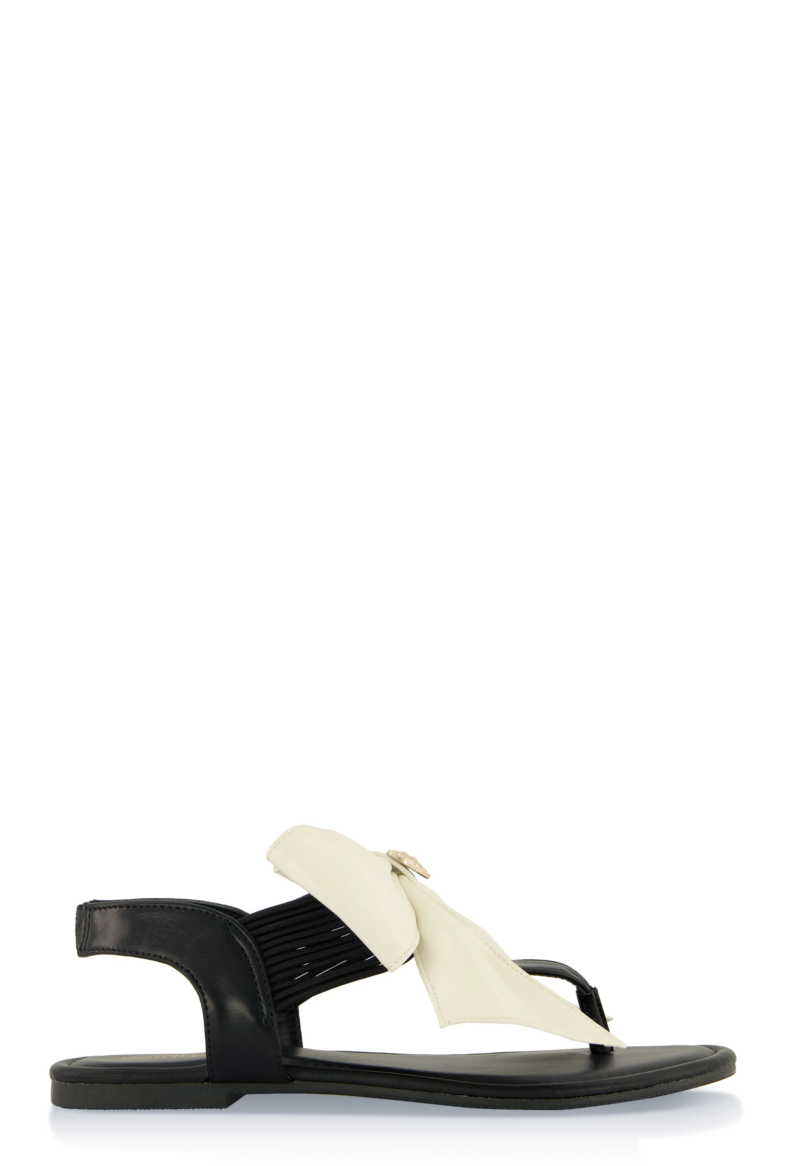 Heart Charm Bow Corded Thong Sandals sold by Rainbow product image thumbnail 2