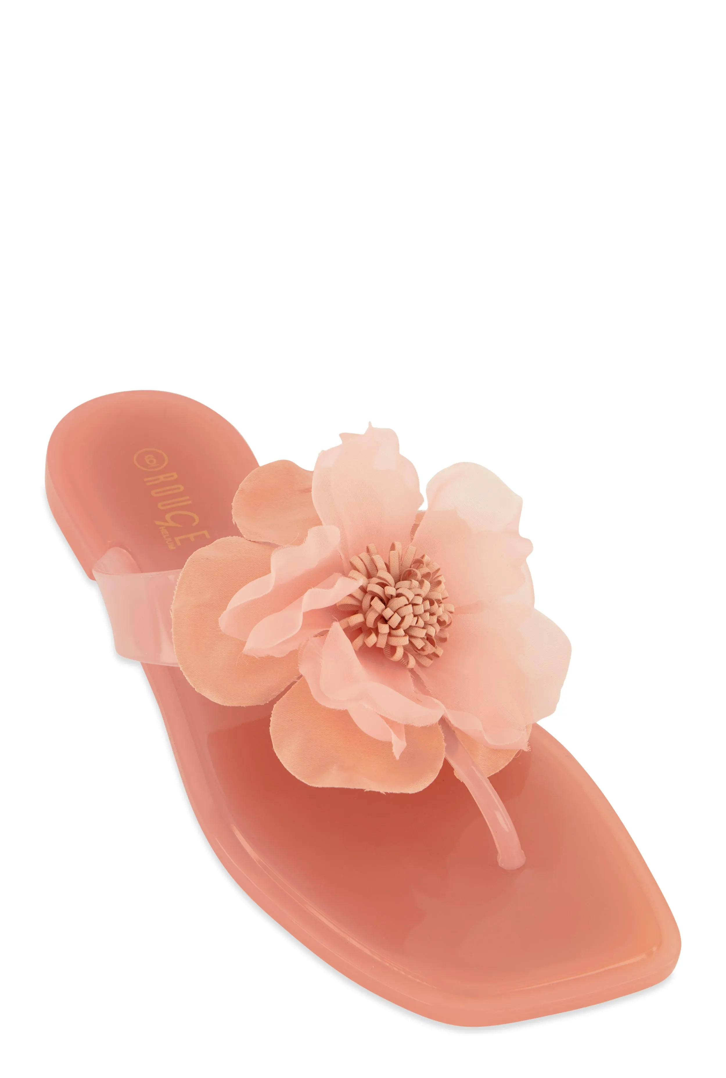 Floral Detail Jelly Thong Sandals sold by Rainbow