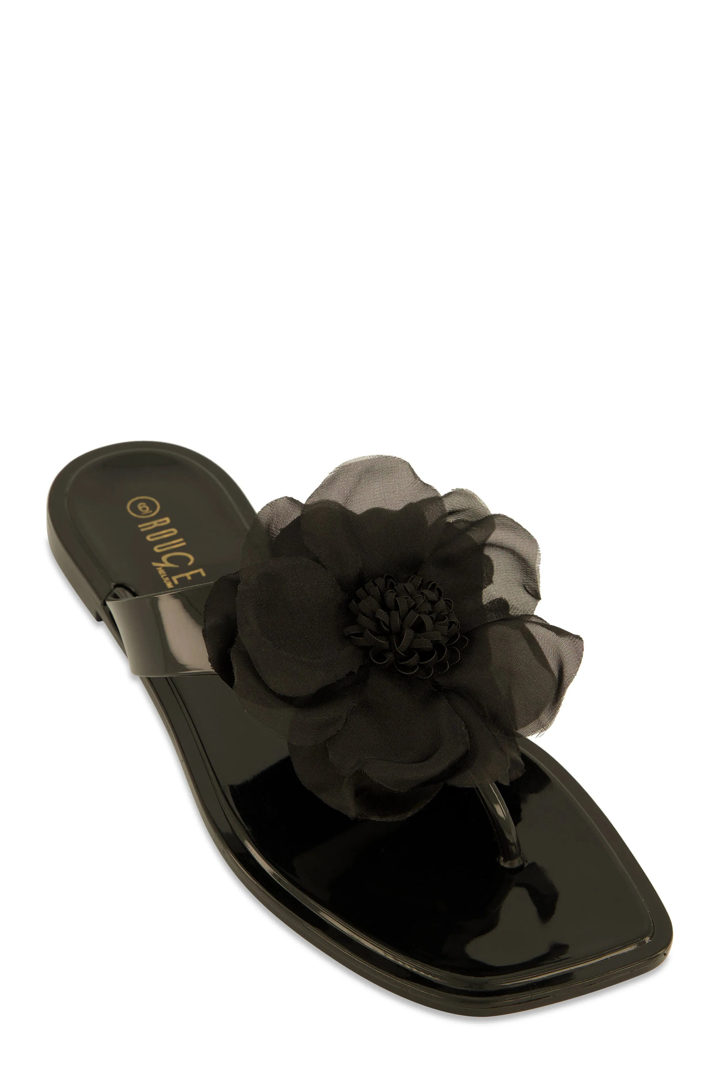 Floral Detail Jelly Thong Sandals sold by Rainbow