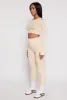 Daisy Ribbed Knit Long Sleeve Crop Top sold by Rainbow