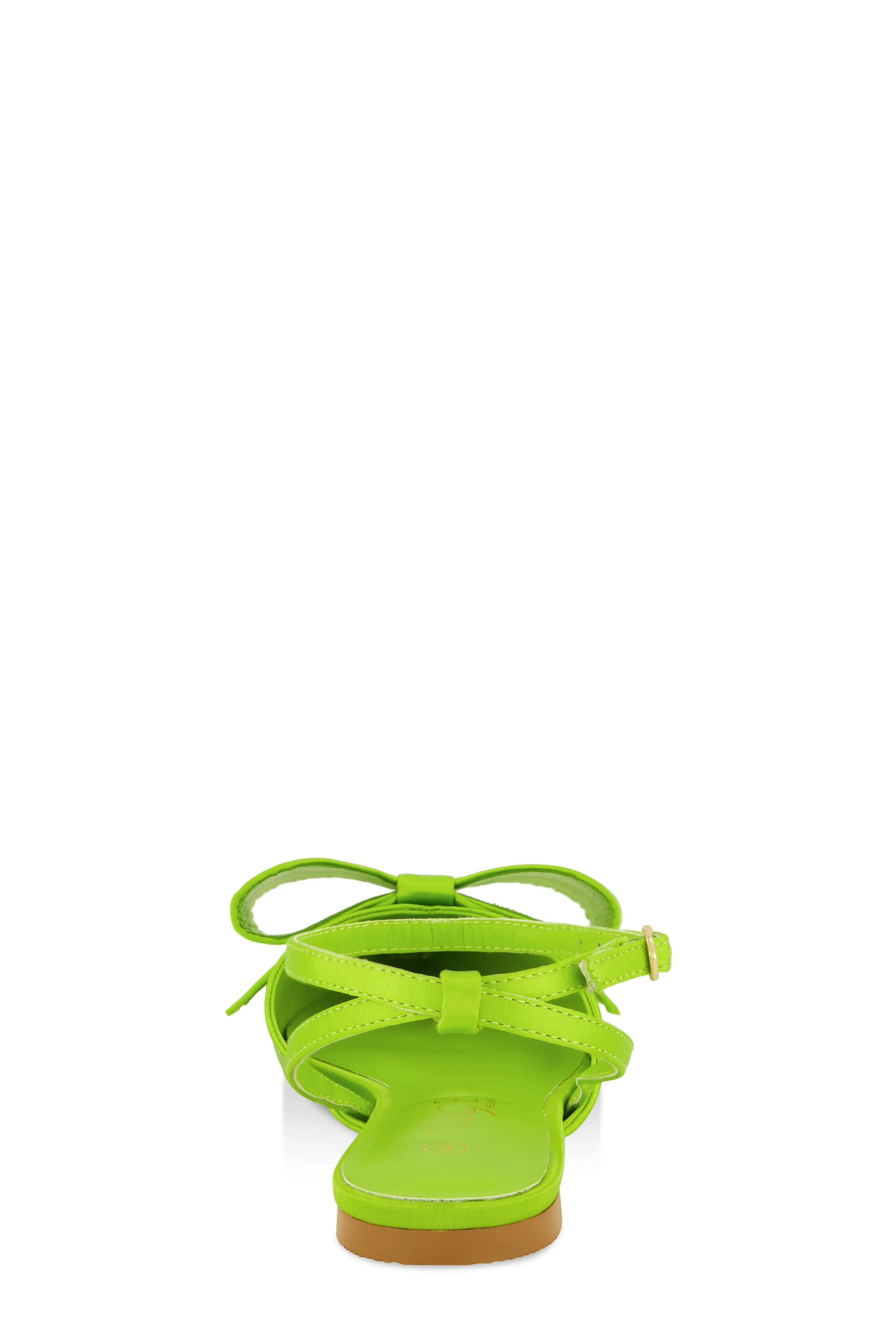 Bow Pointed Toe Ankle Strap Flats sold by Rainbow product image thumbnail 3