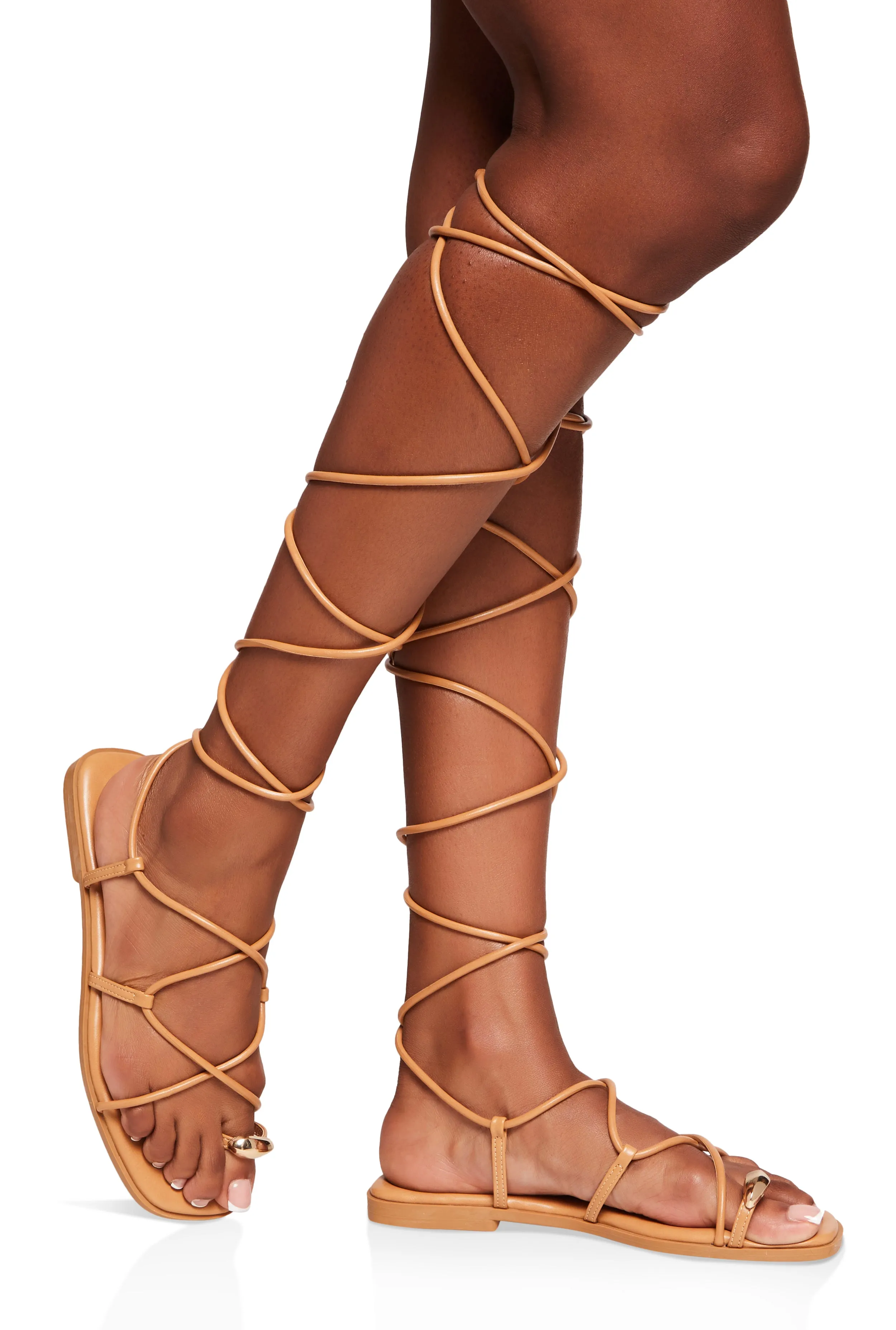 Toe Loop Strappy Gladiator Sandals sold by Rainbow