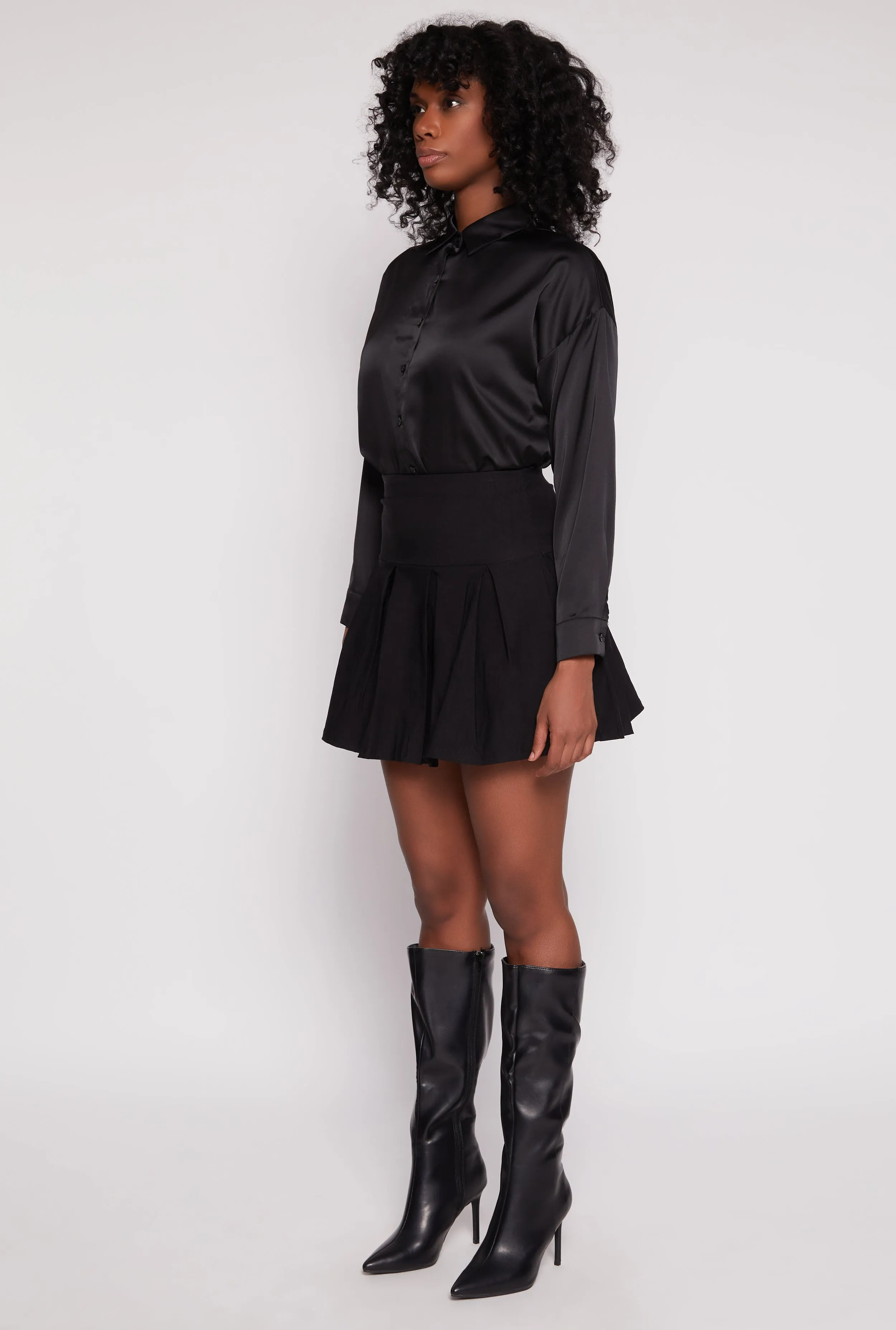 High Waisted Pleated Mini Skirt sold by Rainbow product image thumbnail 2