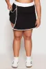 Plus Size Contrast Trim Side Slit Tennis Skirt sold by Rainbow