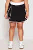 Plus Size Contrast Trim Side Slit Tennis Skirt sold by Rainbow