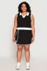Plus Size Contrast Trim Side Slit Tennis Skirt sold by Rainbow