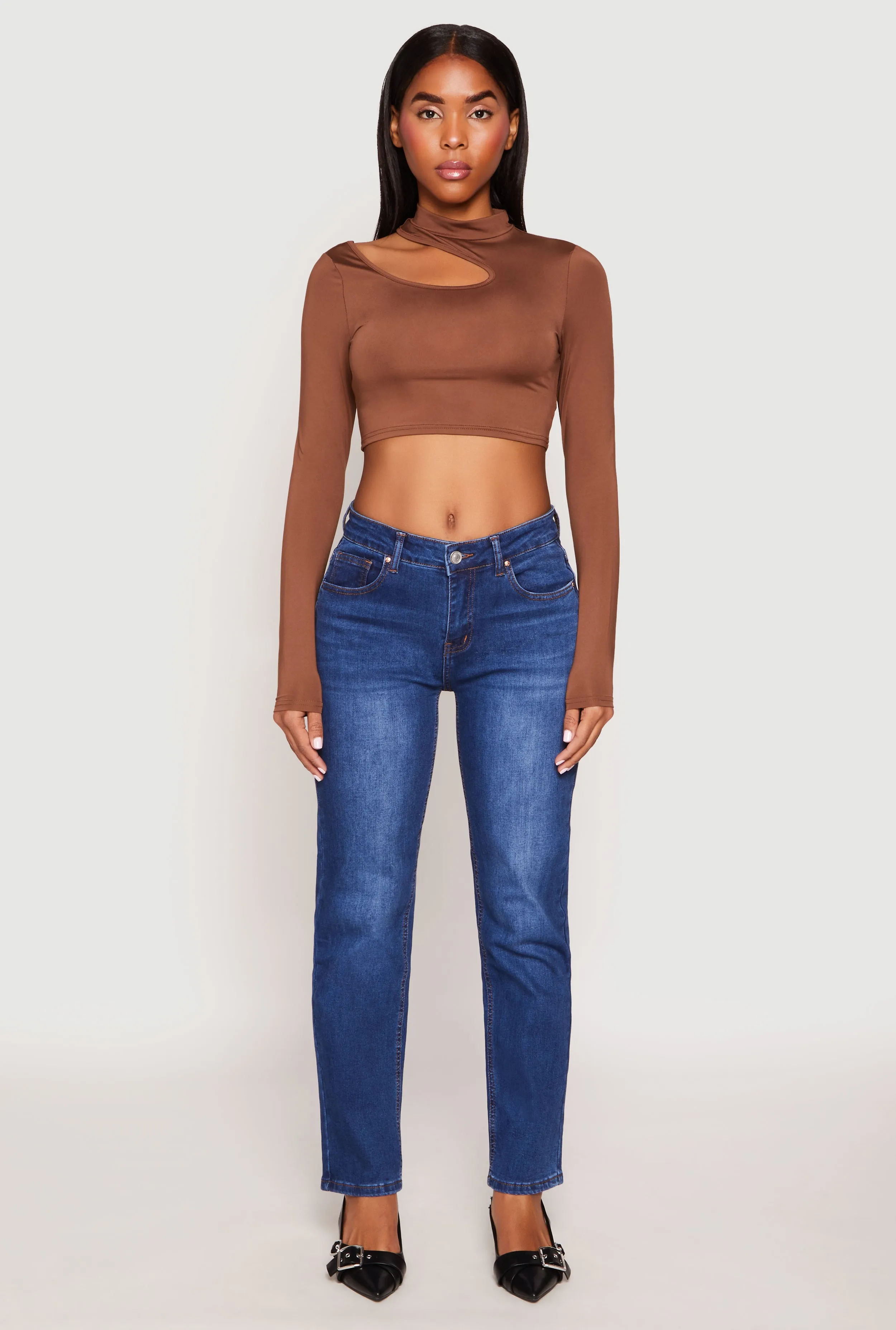 Daisy Keyhole Shoulder Crop Top sold by Rainbow