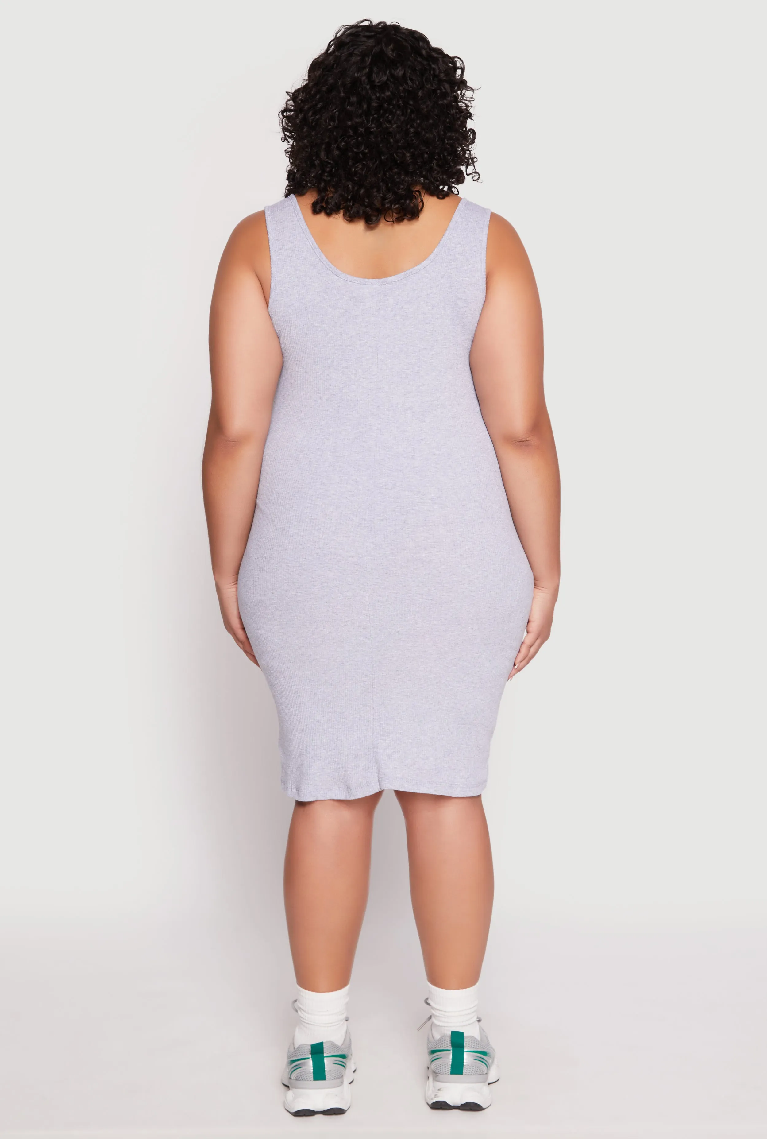 Plus Size Rib Knit Scoop Neck Tank Dress sold by Rainbow product image thumbnail 3