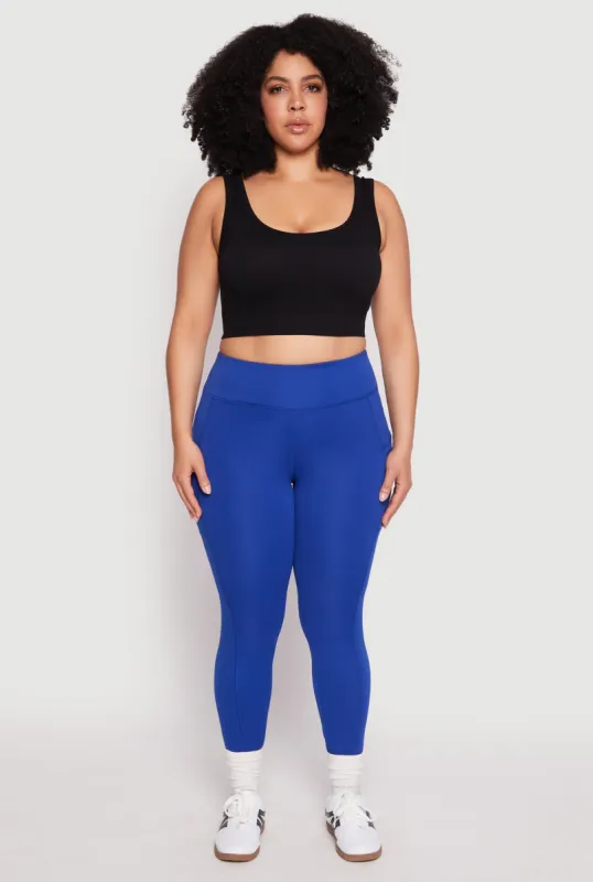 Plus Size High Waist Side Pocket Leggings sold by Rainbow
