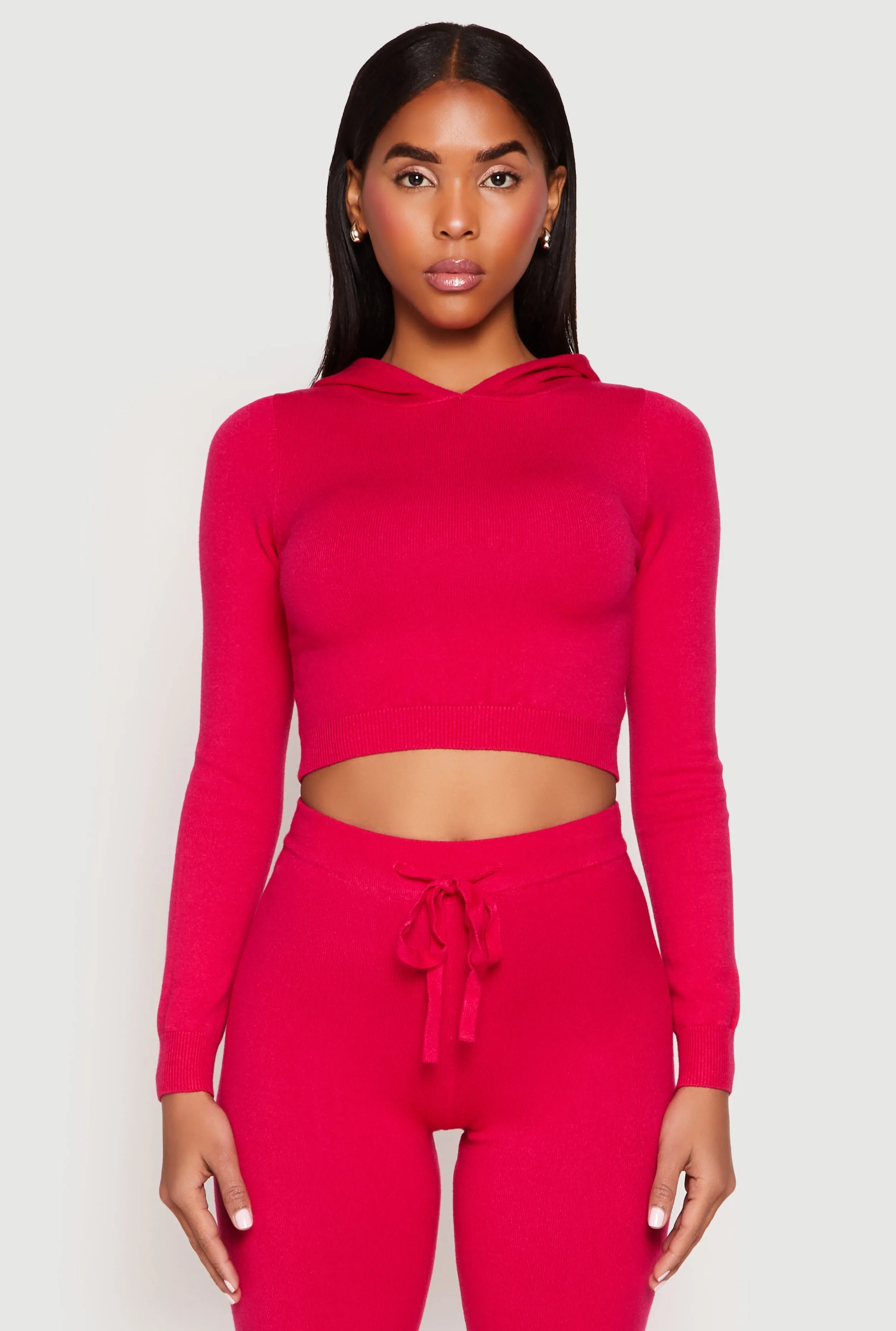 Daisy Cropped Hooded Pullover Sweater sold by Rainbow